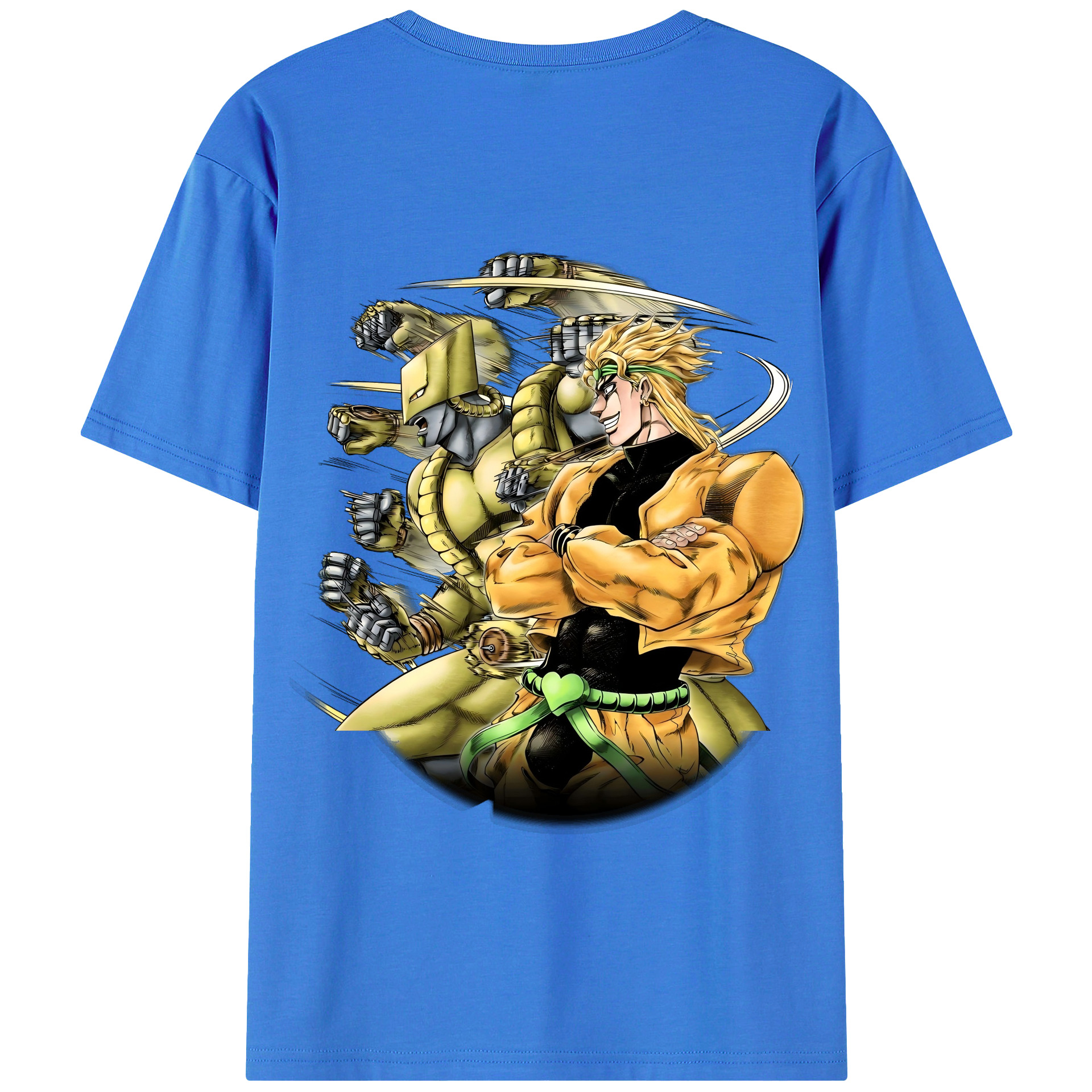 （画像用） ジョジョの奇妙な冒険 ディオ?ブランドー JoJo's Bizarre Adventure Dio Brando 綿100％半袖Tシャツ（背面プリント）