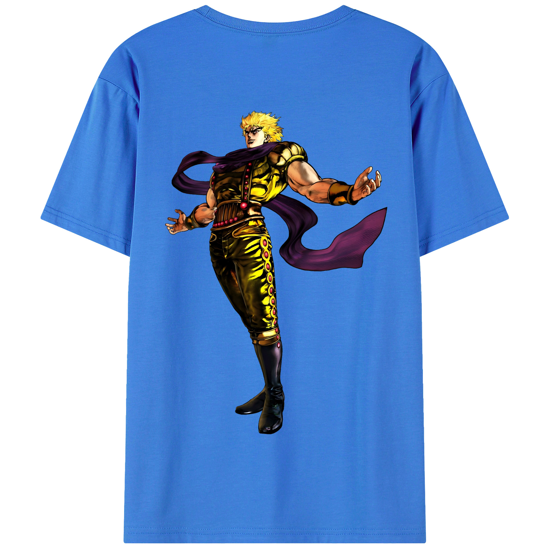 （画像用） ジョジョの奇妙な冒険 ディオ?ブランドー JoJo's Bizarre Adventure Dio Brando 綿100％半袖Tシャツ（背面プリント）