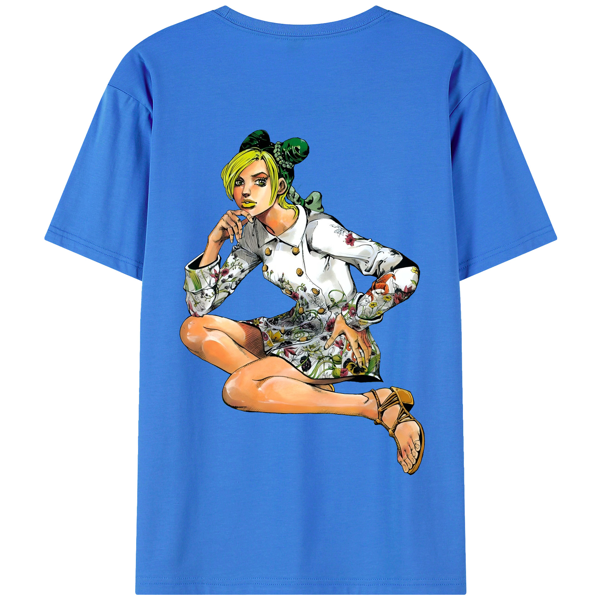 （画像用） "ジョジョの奇妙な冒険 くうじょう ジョリーン JoJo's Bizarre Adventure Jolyne Cujoh " 綿100％半袖Tシャツ（背面プリント）