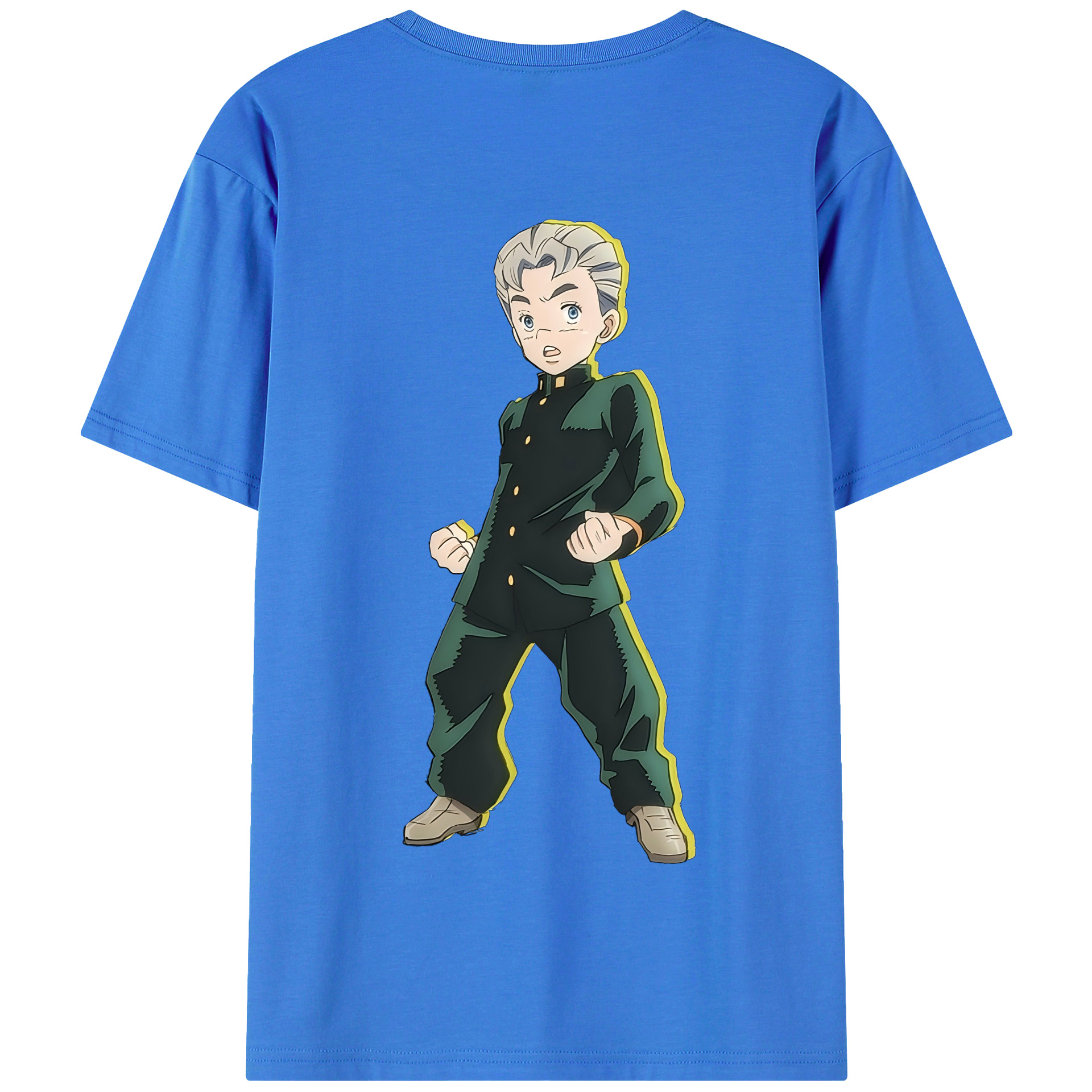 （画像用） ジョジョの奇妙な冒険 広瀨康一 JoJo's Bizarre Adventure Hirose Koichi 綿100％半袖Tシャツ（背面プリント）
