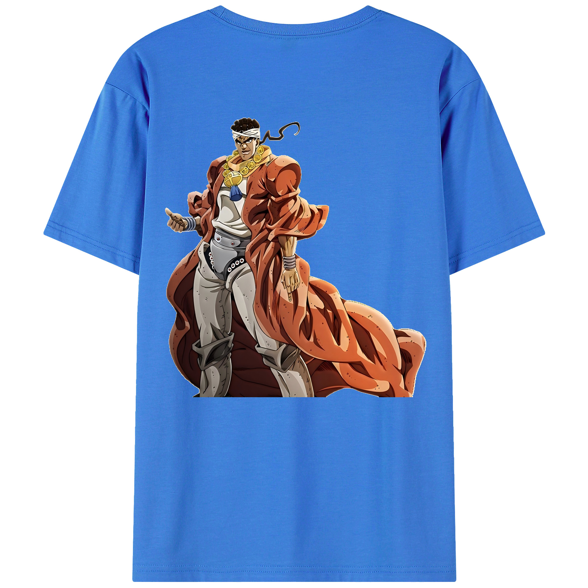 （画像用） ジョジョの奇妙な冒険 ムハンマド?アブドゥル JoJo's Bizarre Adventure Muhammad Avdol 綿100％半袖Tシャツ（背面プリント）