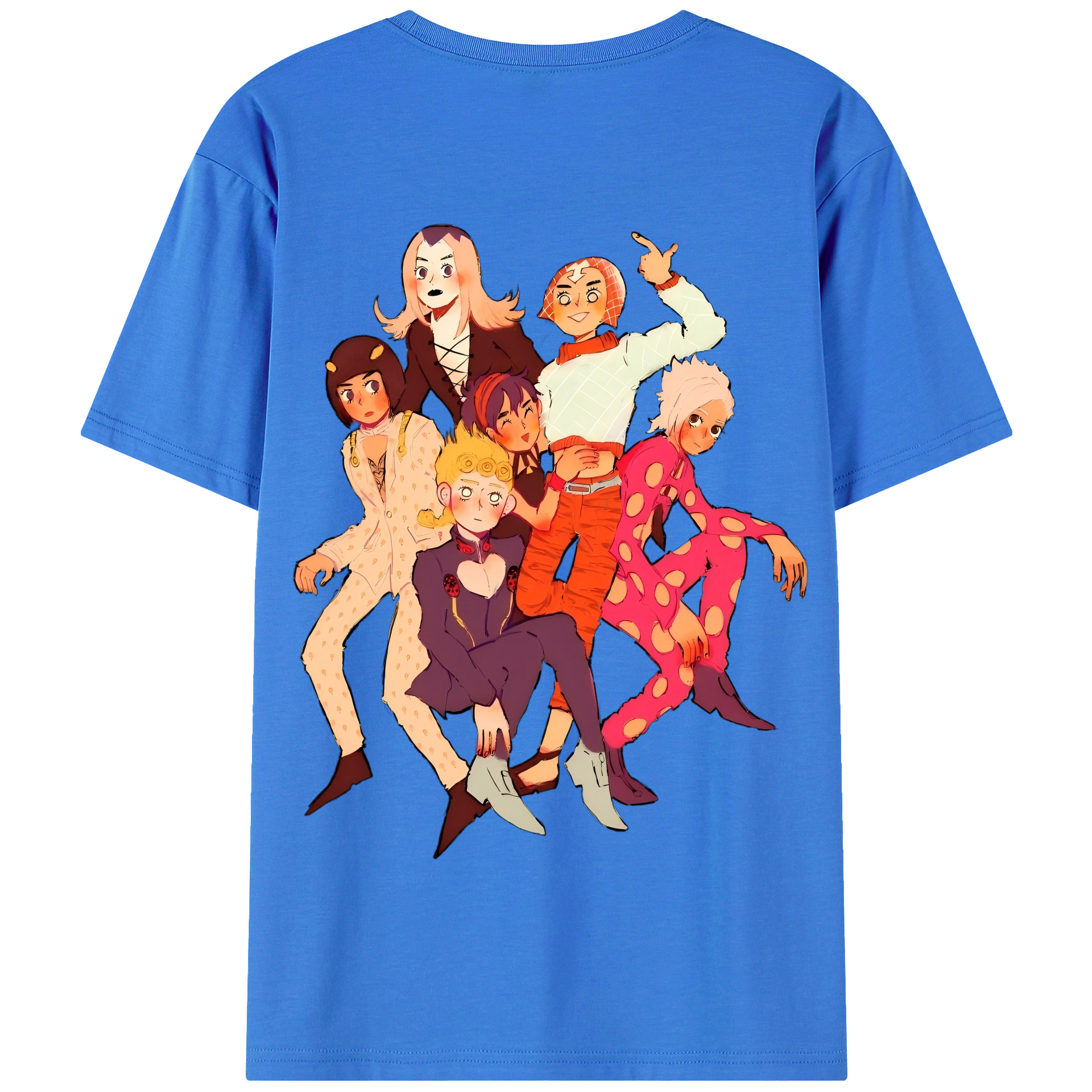 （画像用） ジョジョの奇妙な冒険 JoJo's Bizarre Adventure 綿100％半袖Tシャツ（背面プリント）