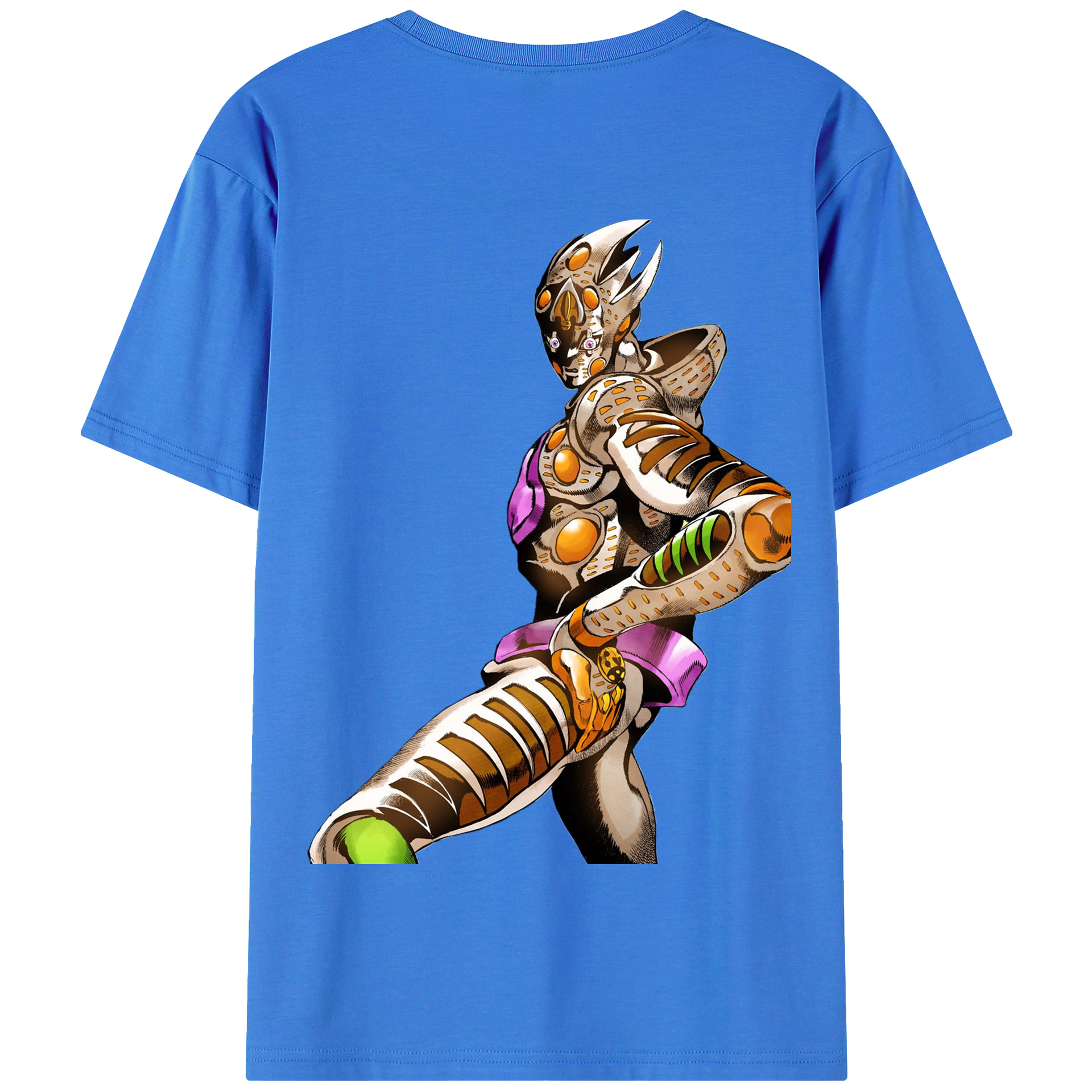 （画像用） ジョジョの奇妙な冒険 ジョルノ?ジョバァーナ JoJo's Bizarre Adventure Giorno Giovanna 綿100％半袖Tシャツ（背面プリント）