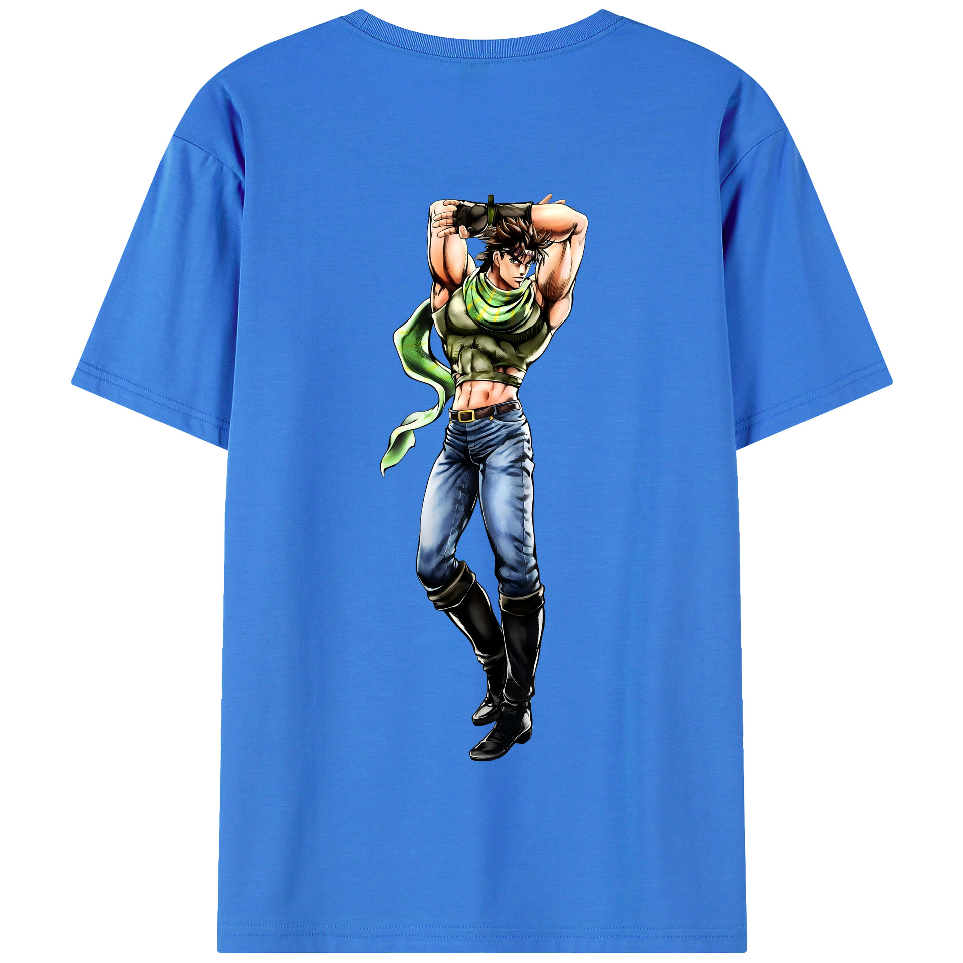（画像用） ジョジョの奇妙な冒険 ジョセフ?ジョースター JoJo's Bizarre Adventure Joseph Joestar 綿100％半袖Tシャツ（背面プリント）
