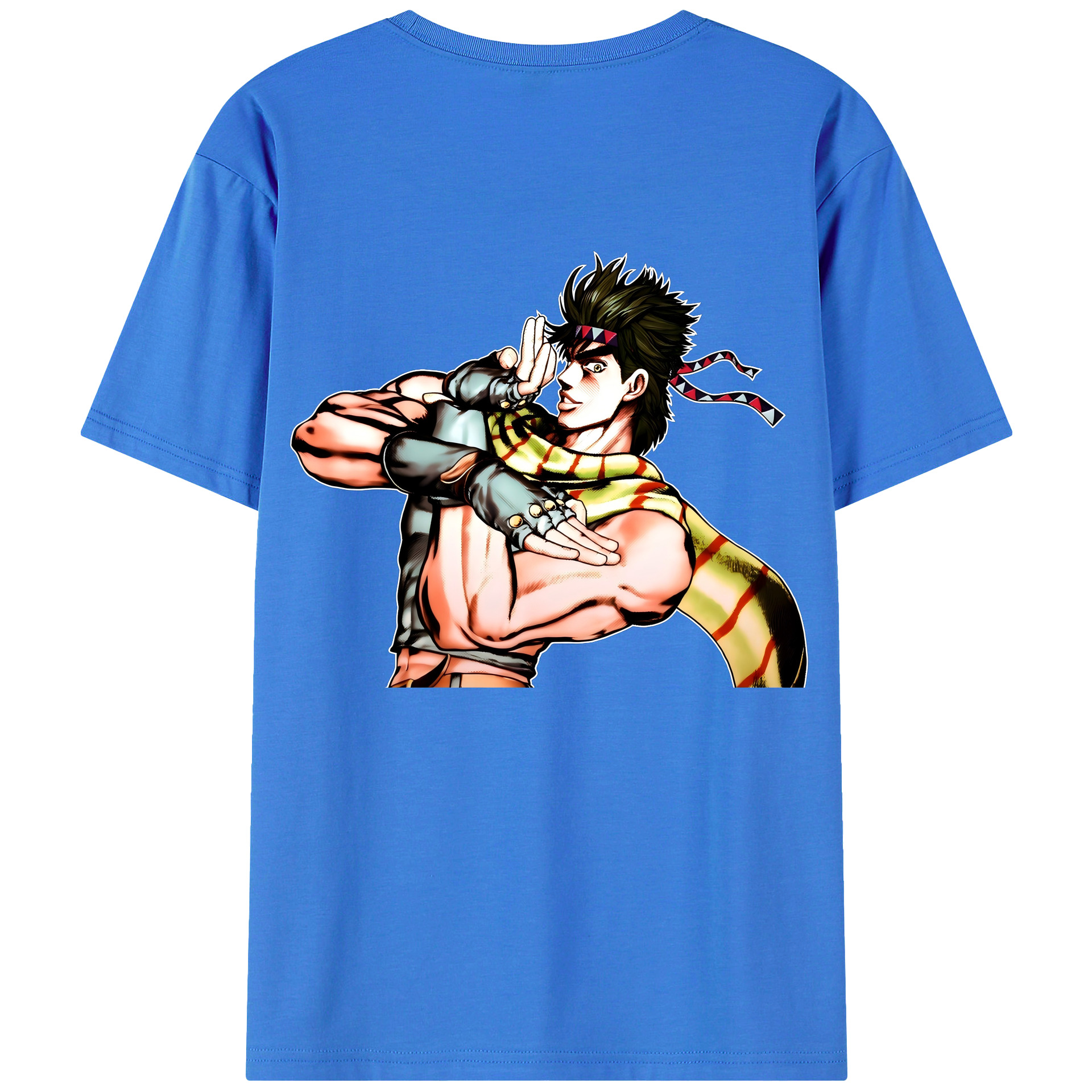 （画像用） ジョジョの奇妙な冒険 ジョセフ?ジョースター JoJo's Bizarre Adventure Joseph Joestar 綿100％半袖Tシャツ（背面プリント）
