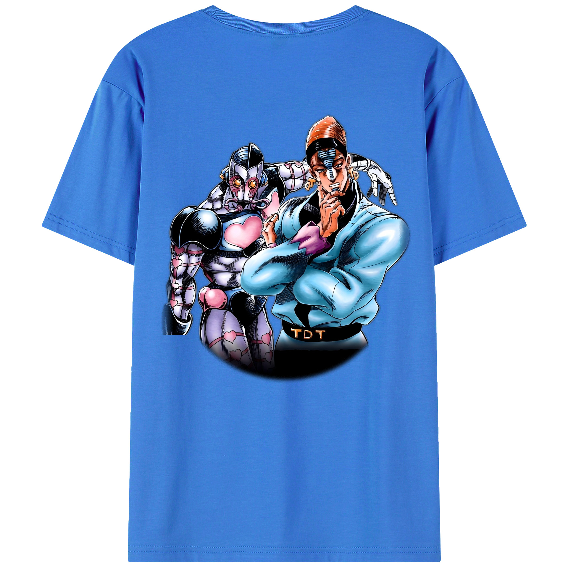 （画像用） ジョジョの奇妙な冒険 ひがしかた じょうすけ JoJo's Bizarre Adventure Higashikata Josuke 綿100％半袖Tシャツ（背面プリント）