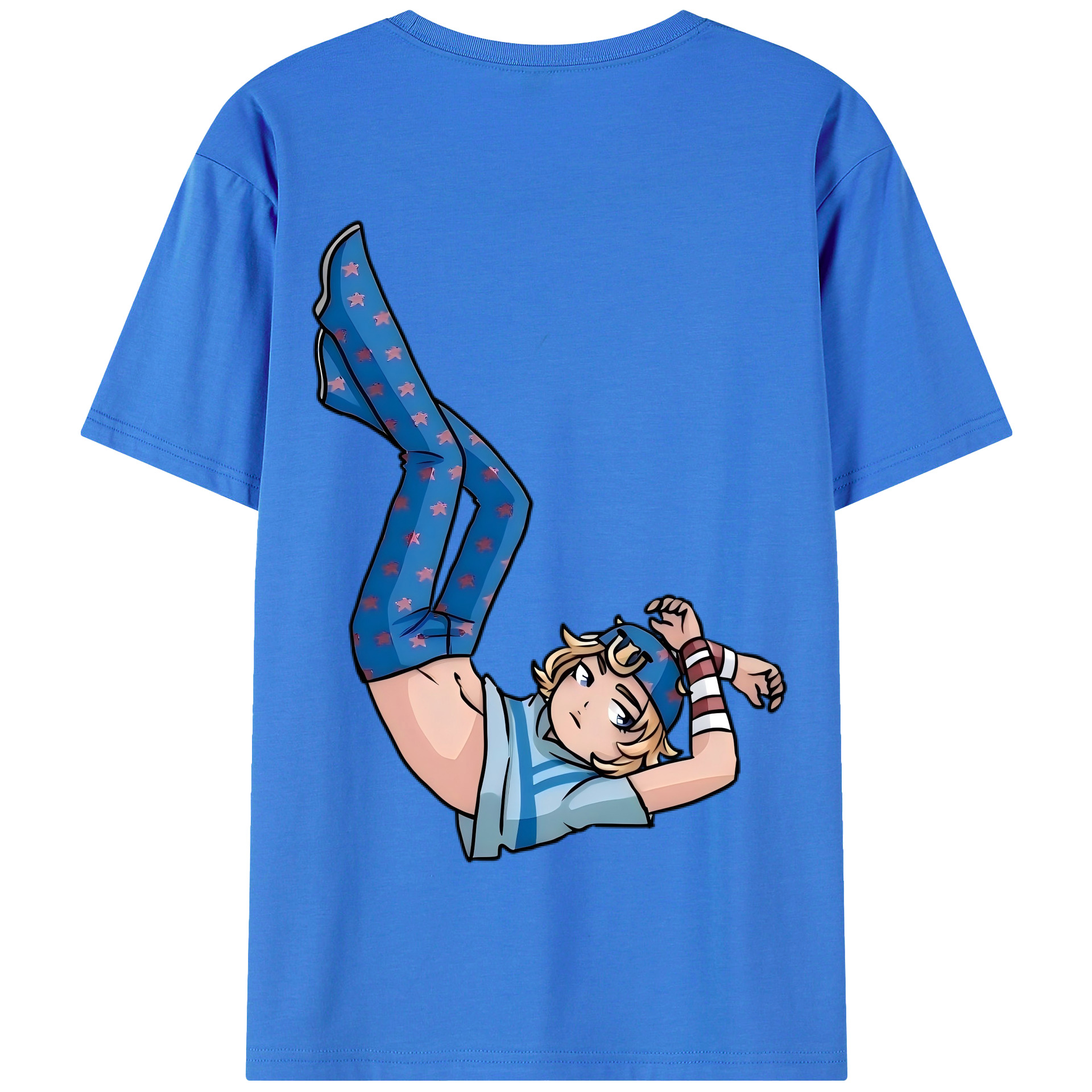 （画像用） ジョジョの奇妙な冒険 グイード?ミスタ JoJo's Bizarre Adventure Guido Mista 綿100％半袖Tシャツ（背面プリント）