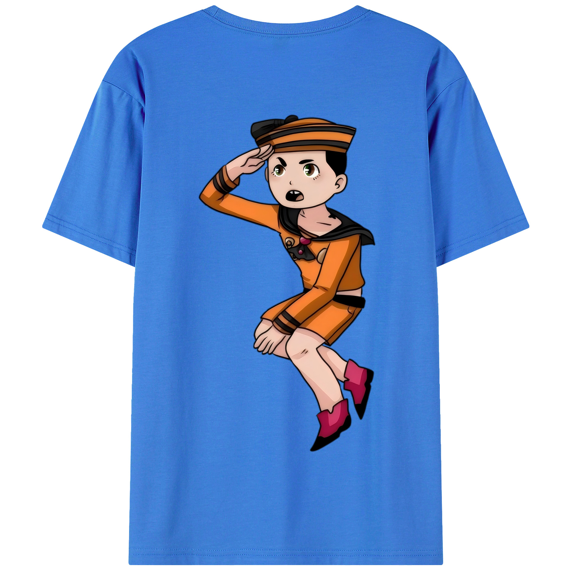 （画像用） ジョジョの奇妙な冒険 東方定助 JoJo's Bizarre Adventure Higashikata Josuke 綿100％半袖Tシャツ（背面プリント）