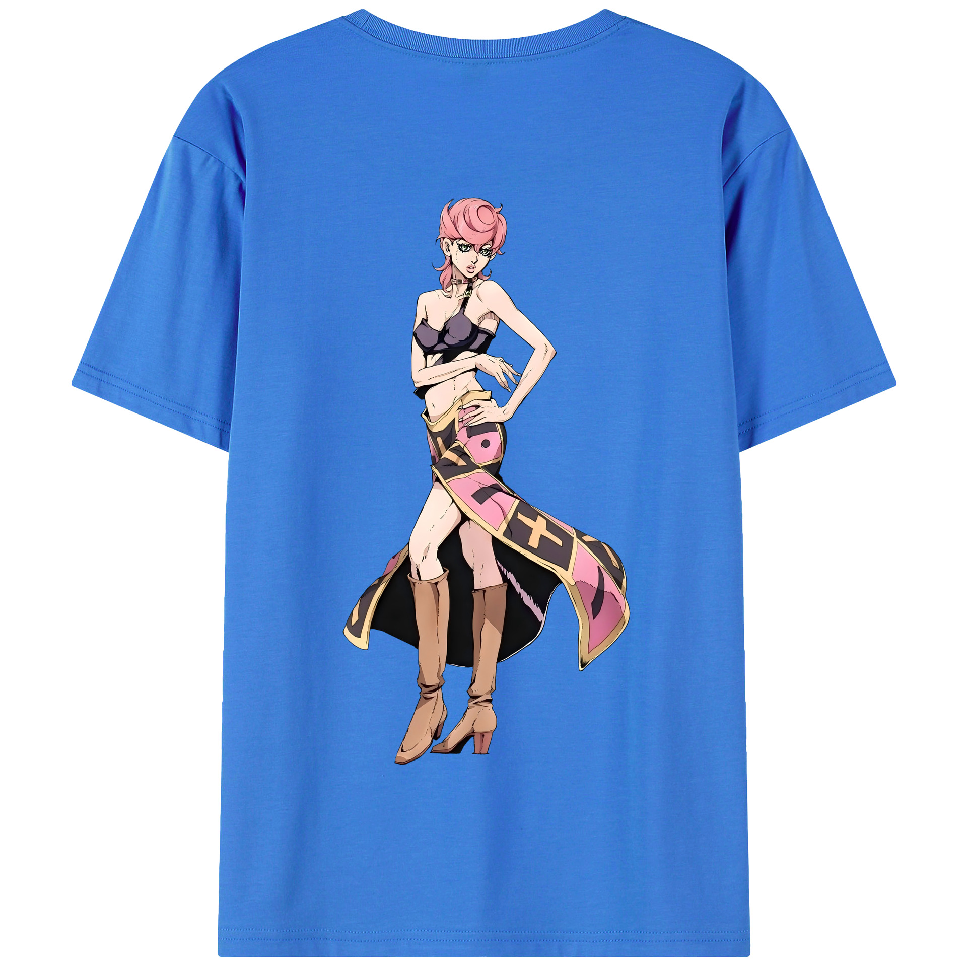 （画像用） ジョジョの奇妙な冒険 トリッシュ?ウナ JoJo's Bizarre Adventure Trish Una 綿100％半袖Tシャツ（背面プリント）