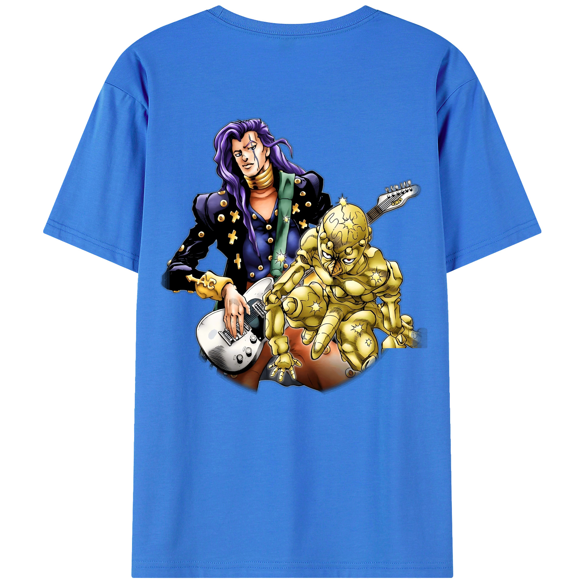 （画像用） ジョジョの奇妙な冒険 おといし あきら JoJo's Bizarre Adventure Akira Otoishi 綿100％半袖Tシャツ（背面プリント）