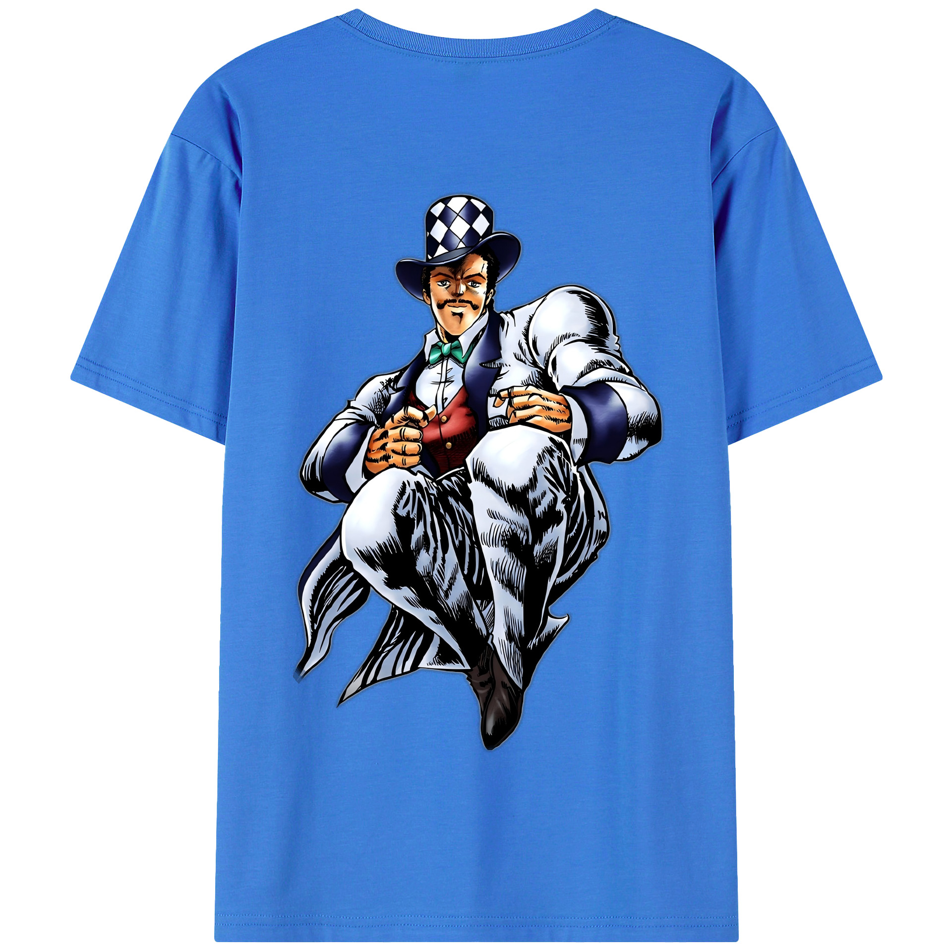 （画像用） ジョジョの奇妙な冒険 ウィル?アントニオ?ツェペリ JoJo's Bizarre Adventure Will Anthonio Zeppeli 綿100％半袖Tシャツ（背面プリント）
