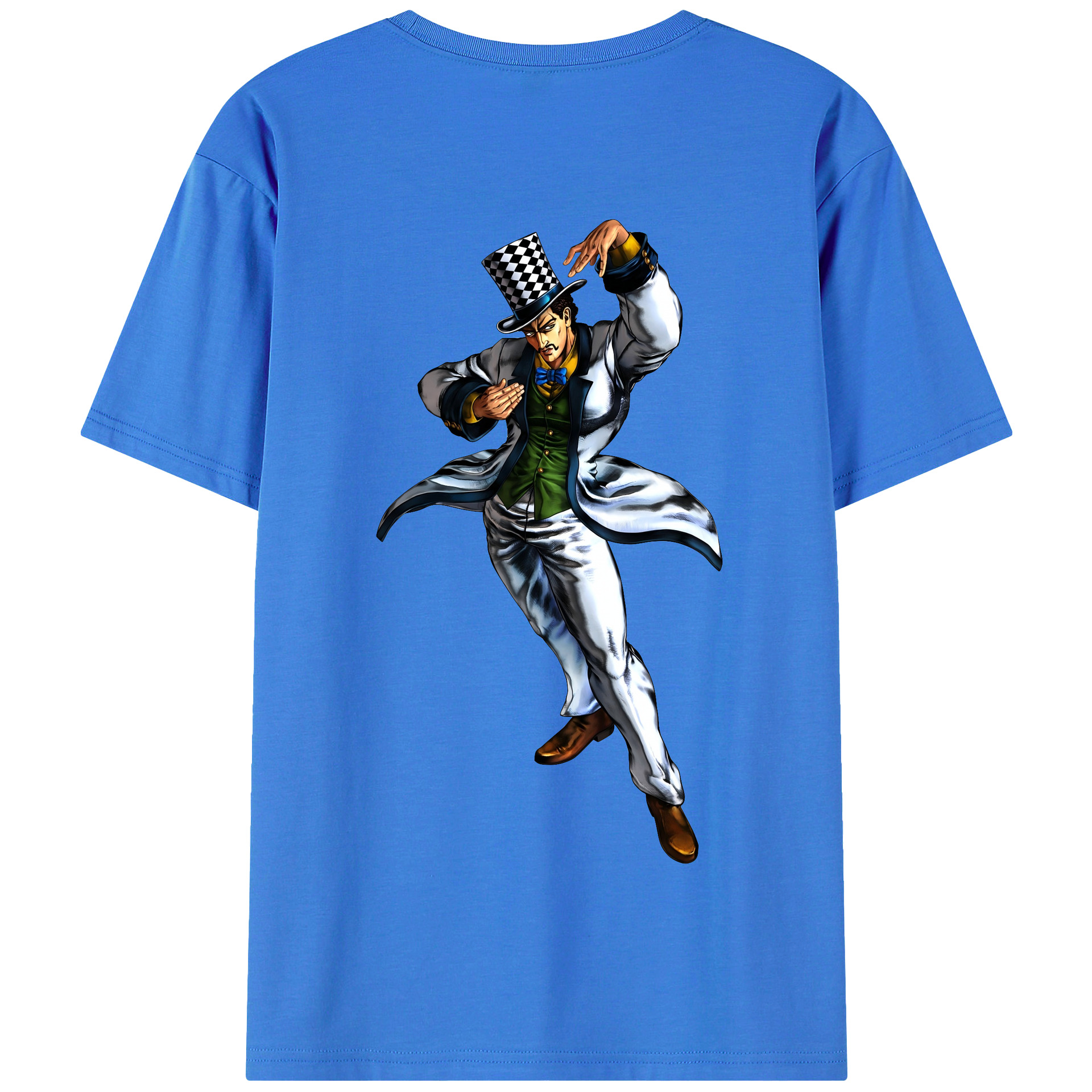 （画像用） ジョジョの奇妙な冒険 ウィル?アントニオ?ツェペリ JoJo's Bizarre Adventure Will Anthonio Zeppeli 綿100％半袖Tシャツ（背面プリント）
