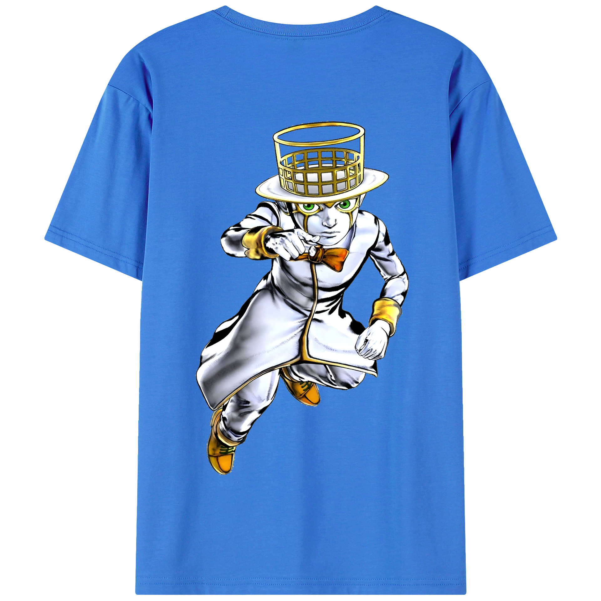 （画像用） ジョジョの奇妙な冒険 岸辺 露伴（きしべ ろはん） JoJo's Bizarre Adventure Rohan Kishibe 綿100％半袖Tシャツ（背面プリント）