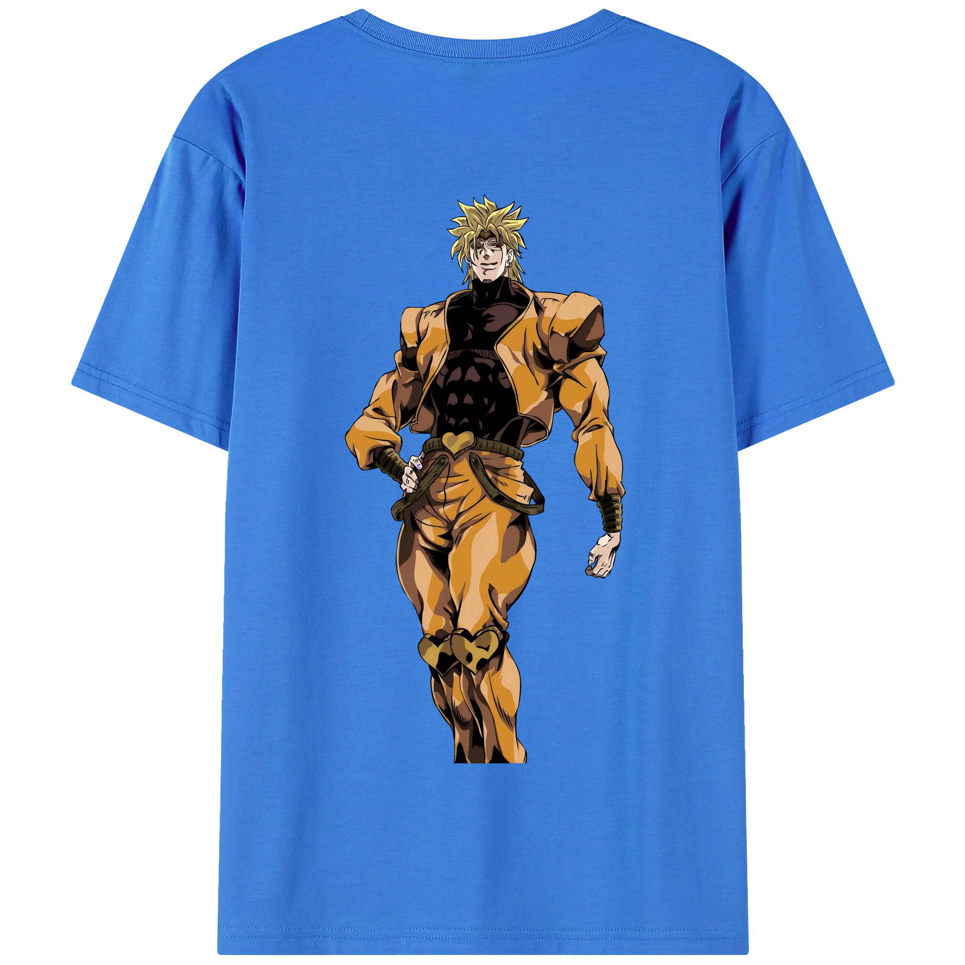 （画像用） ジョジョの奇妙な冒険 ディオ?ブランドー JoJo's Bizarre Adventure Dio Brando 綿100％半袖Tシャツ（背面プリント）