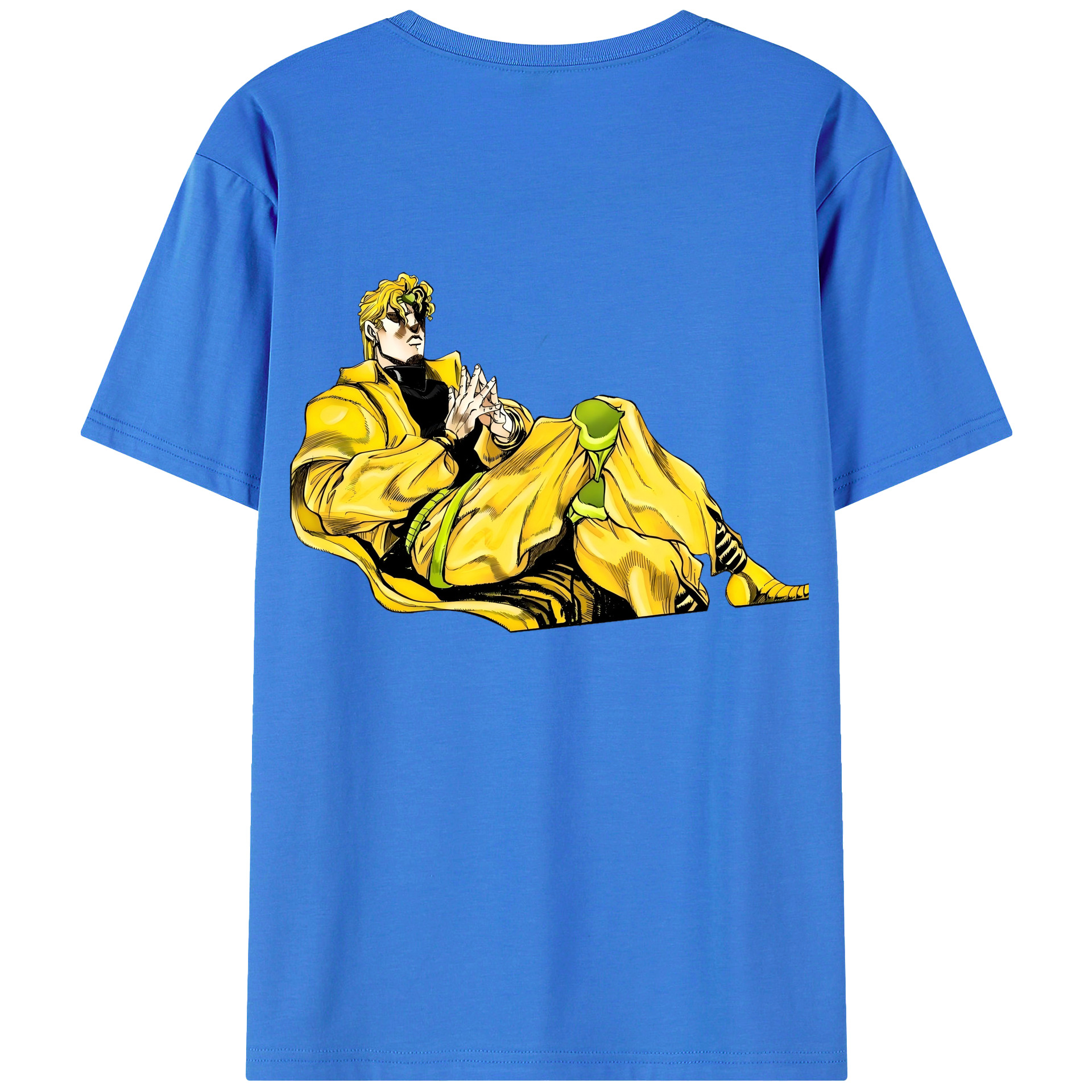 （画像用） ジョジョの奇妙な冒険 ディオ?ブランドー JoJo's Bizarre Adventure Dio Brando 綿100％半袖Tシャツ（背面プリント）