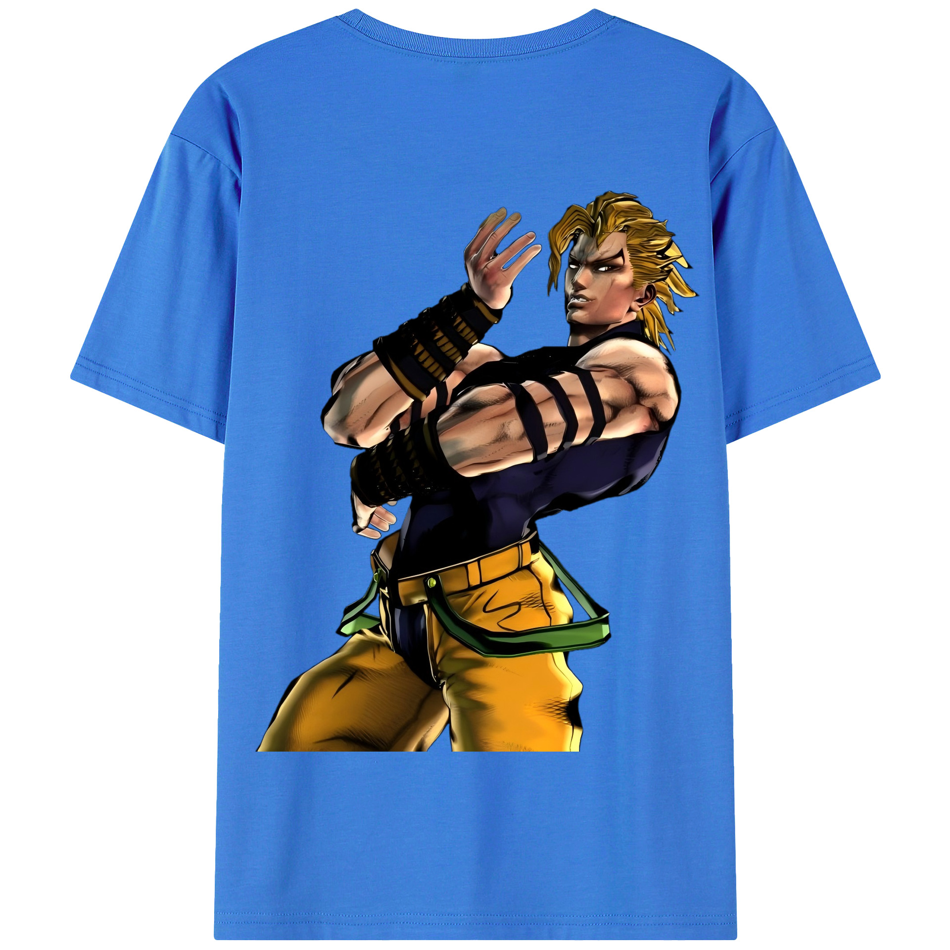 （画像用） ジョジョの奇妙な冒険 ディオ?ブランドー JoJo's Bizarre Adventure Dio Brando 綿100％半袖Tシャツ（背面プリント）