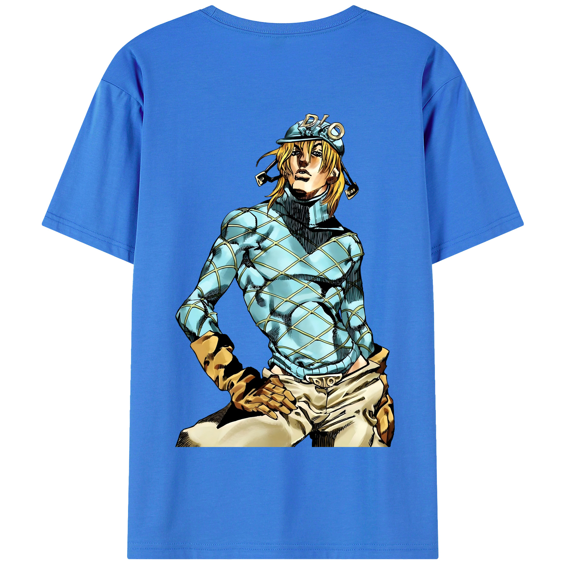 （画像用） ジョジョの奇妙な冒険 ディオ?ブランドー JoJo's Bizarre Adventure Dio Brando 綿100％半袖Tシャツ（背面プリント）
