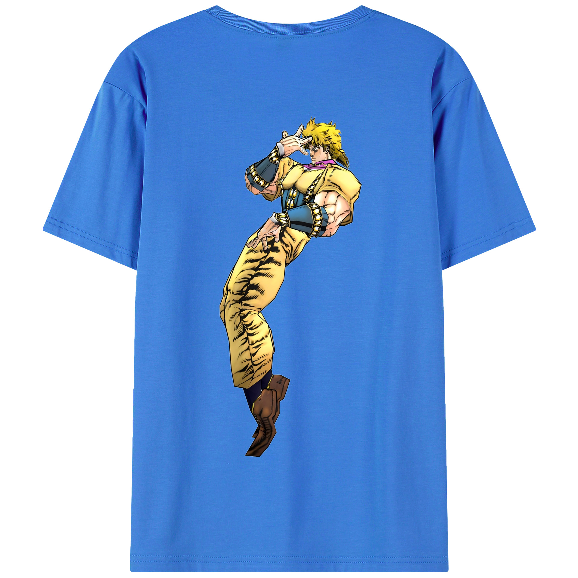 （画像用） ジョジョの奇妙な冒険 ディオ?ブランドー JoJo's Bizarre Adventure Dio Brando 綿100％半袖Tシャツ（背面プリント）