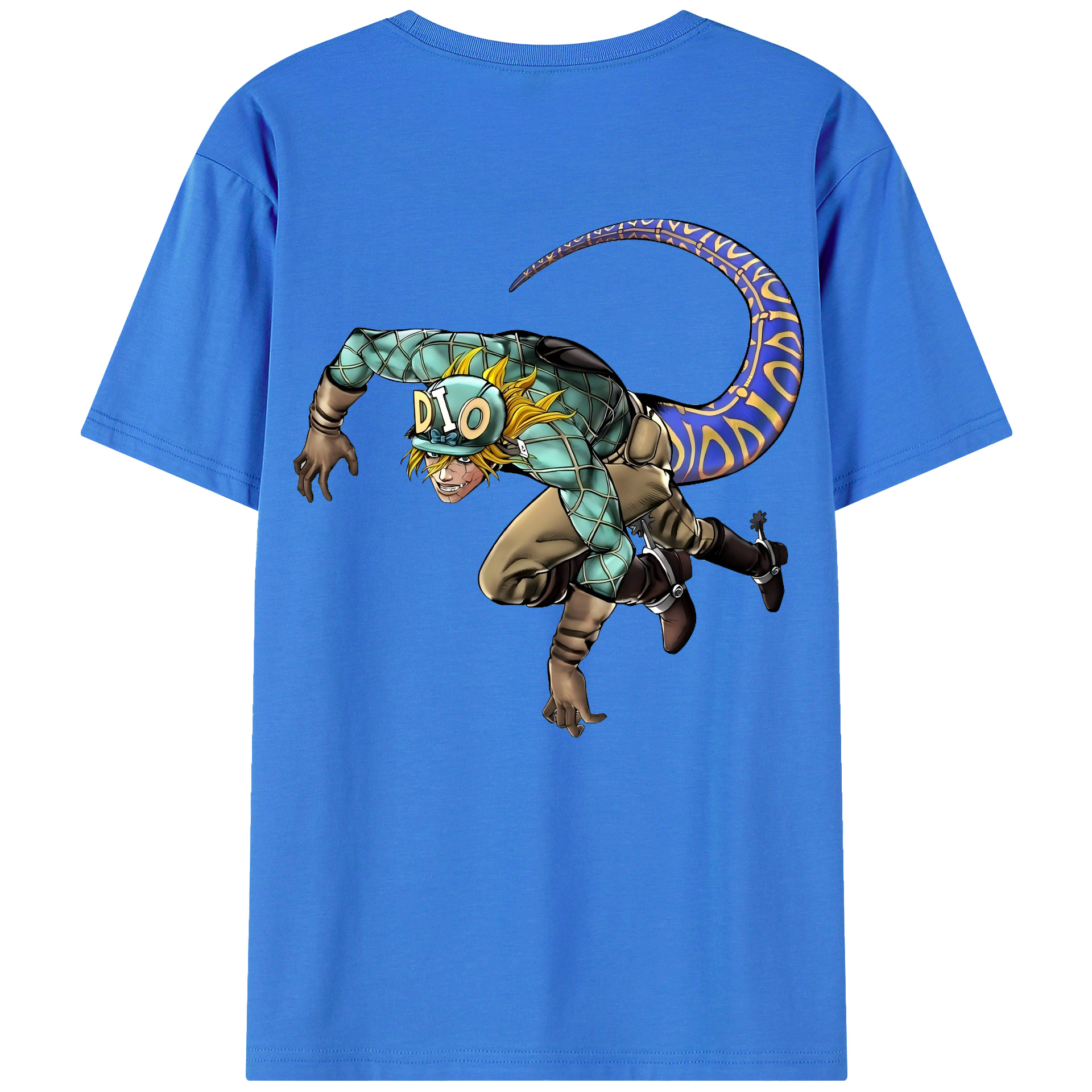 （画像用） ジョジョの奇妙な冒険 ディオ?ブランドー JoJo's Bizarre Adventure Dio Brando 綿100％半袖Tシャツ（背面プリント）