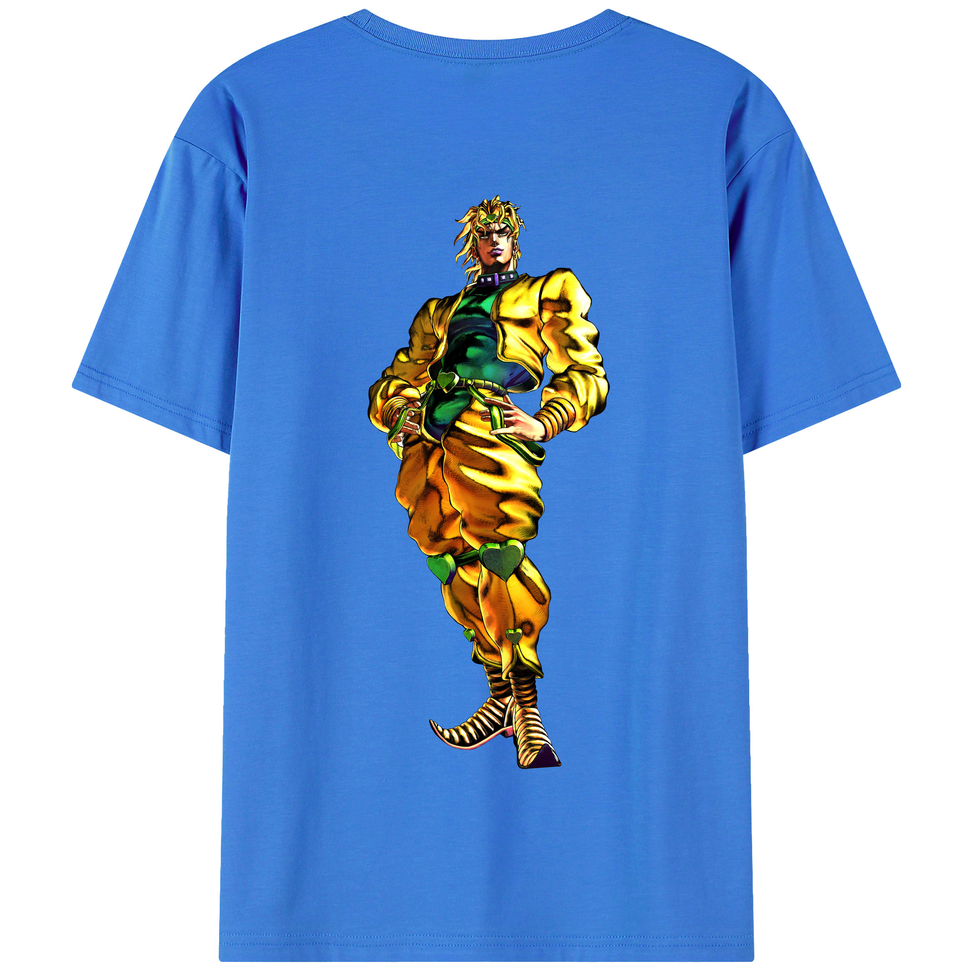 （画像用） ジョジョの奇妙な冒険 ディオ?ブランドー JoJo's Bizarre Adventure Dio Brando 綿100％半袖Tシャツ（背面プリント）