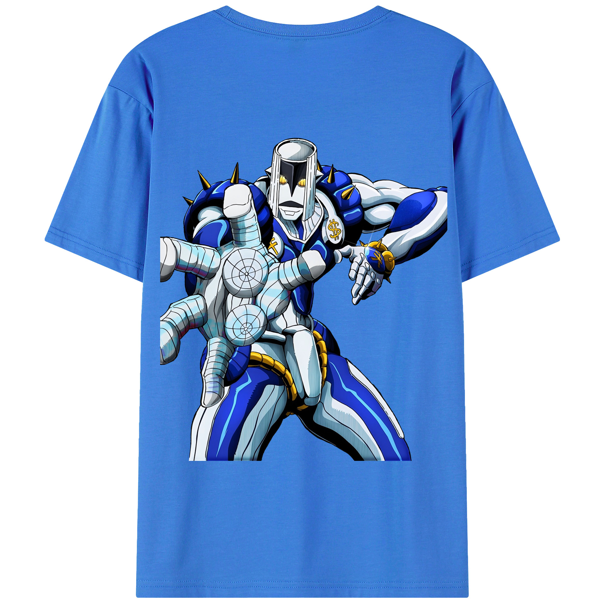 （画像用） ジョジョの奇妙な冒険 虹村億泰 にじむら おくやす JoJo's Bizarre Adventure Nijimura Okuyasu 綿100％半袖Tシャツ（背面プリント）