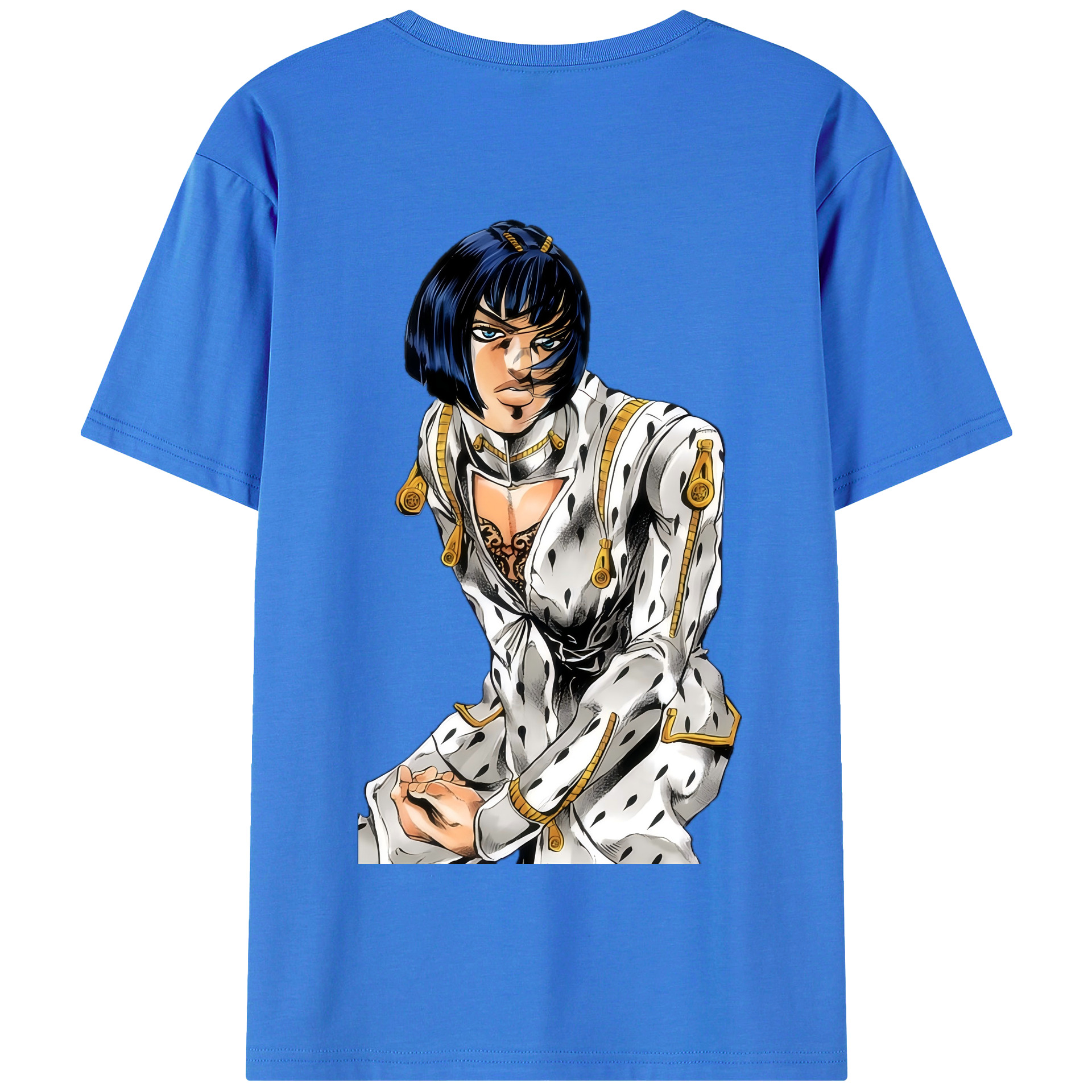 （画像用） ジョジョの奇妙な冒険 ブローノ?ブチャラティ JoJo's Bizarre Adventure Bruno Bucciarati 綿100％半袖Tシャツ（背面プリント）