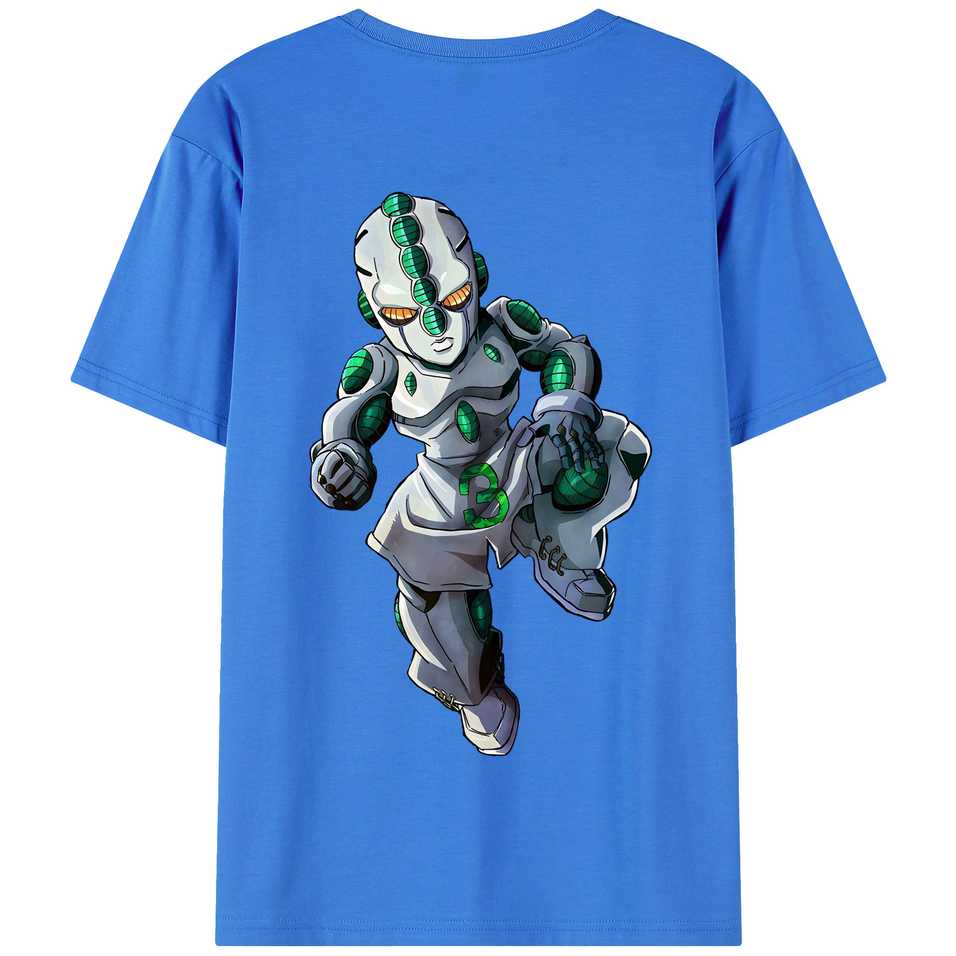 （画像用） ジョジョの奇妙な冒険 広瀨康一 JoJo's Bizarre Adventure Hirose Koichi 綿100％半袖Tシャツ（背面プリント）
