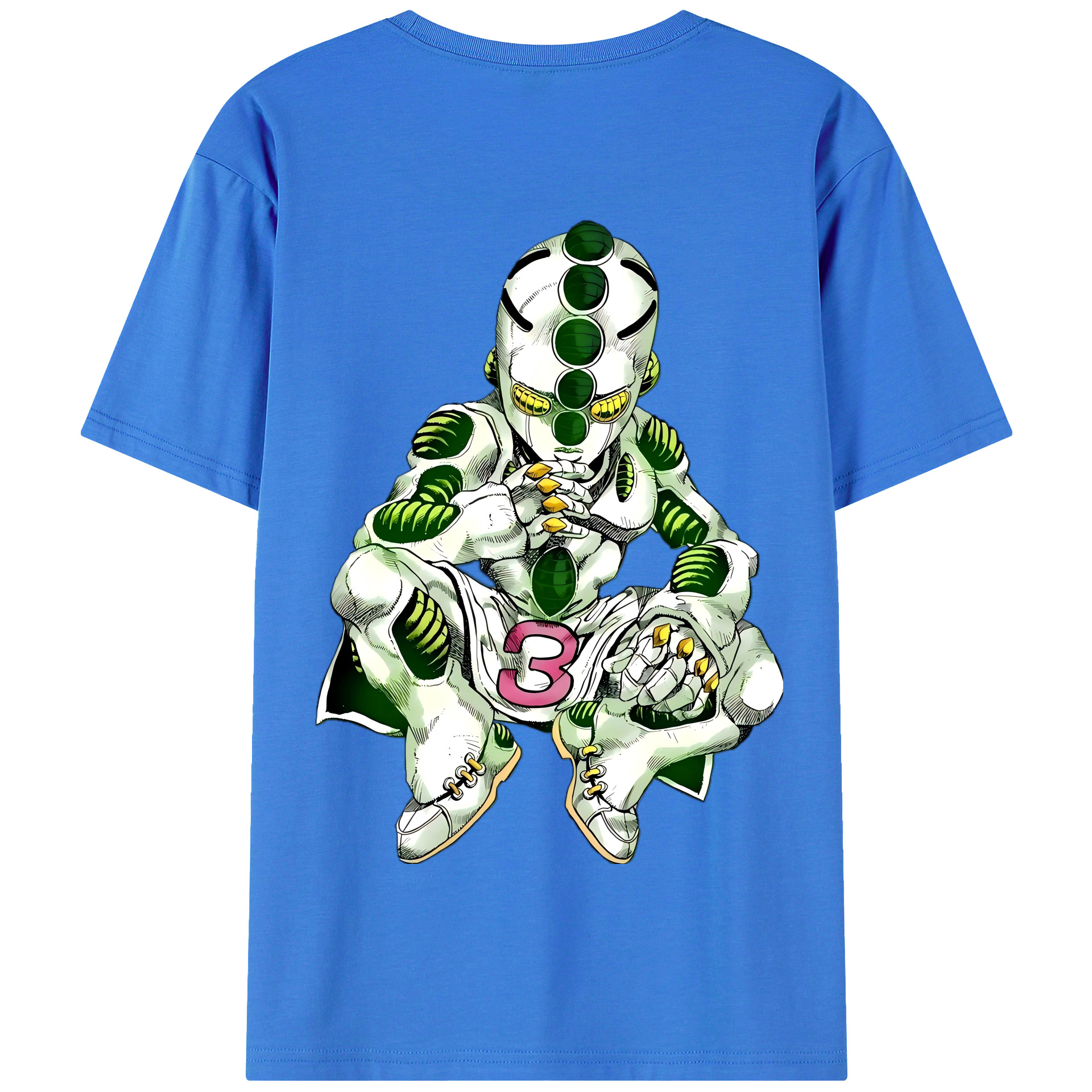 （画像用） ジョジョの奇妙な冒険 広瀨康一 JoJo's Bizarre Adventure Hirose Koichi 綿100％半袖Tシャツ（背面プリント）