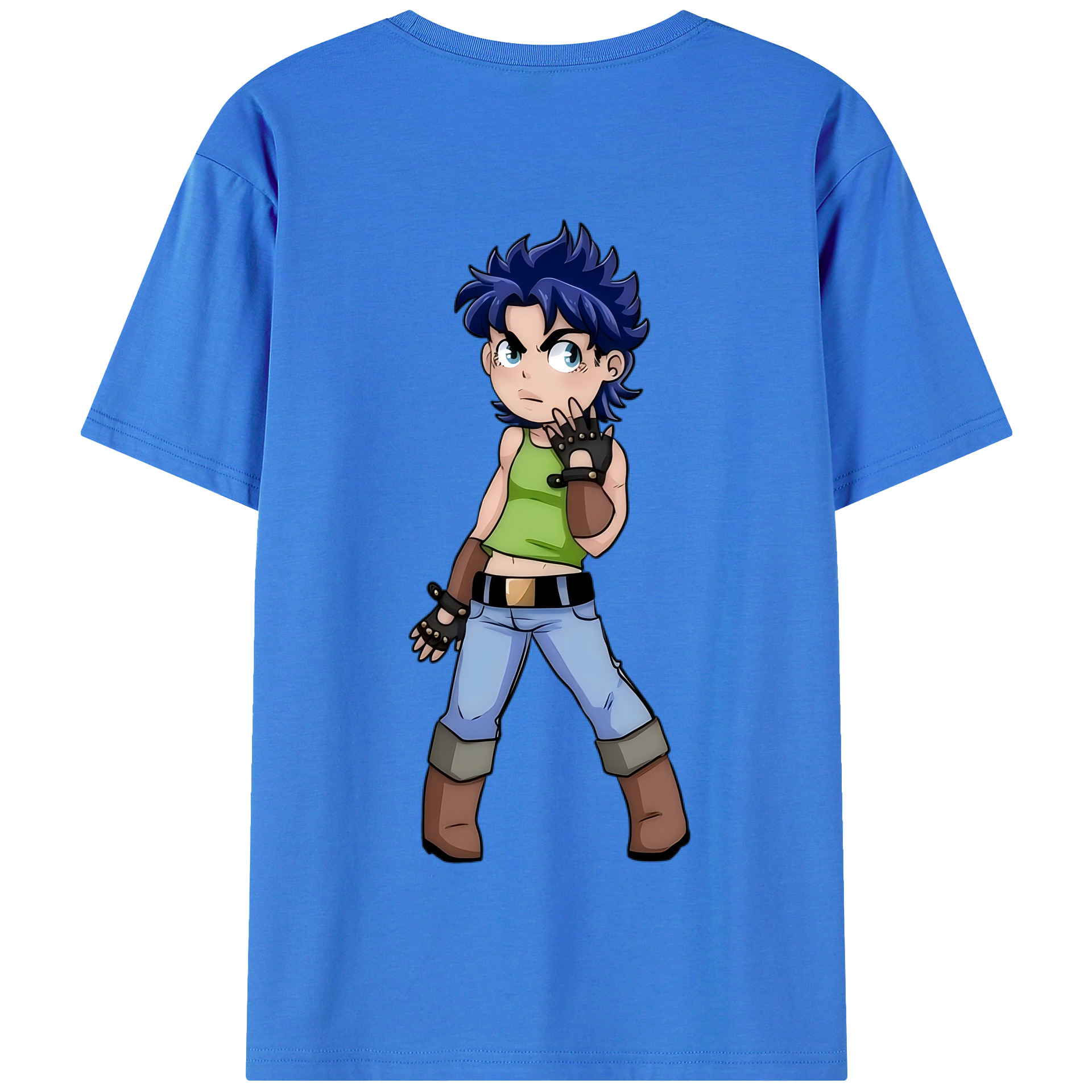 （画像用） ジョジョの奇妙な冒険 広瀨康一 JoJo's Bizarre Adventure Hirose Koichi 綿100％半袖Tシャツ（背面プリント）