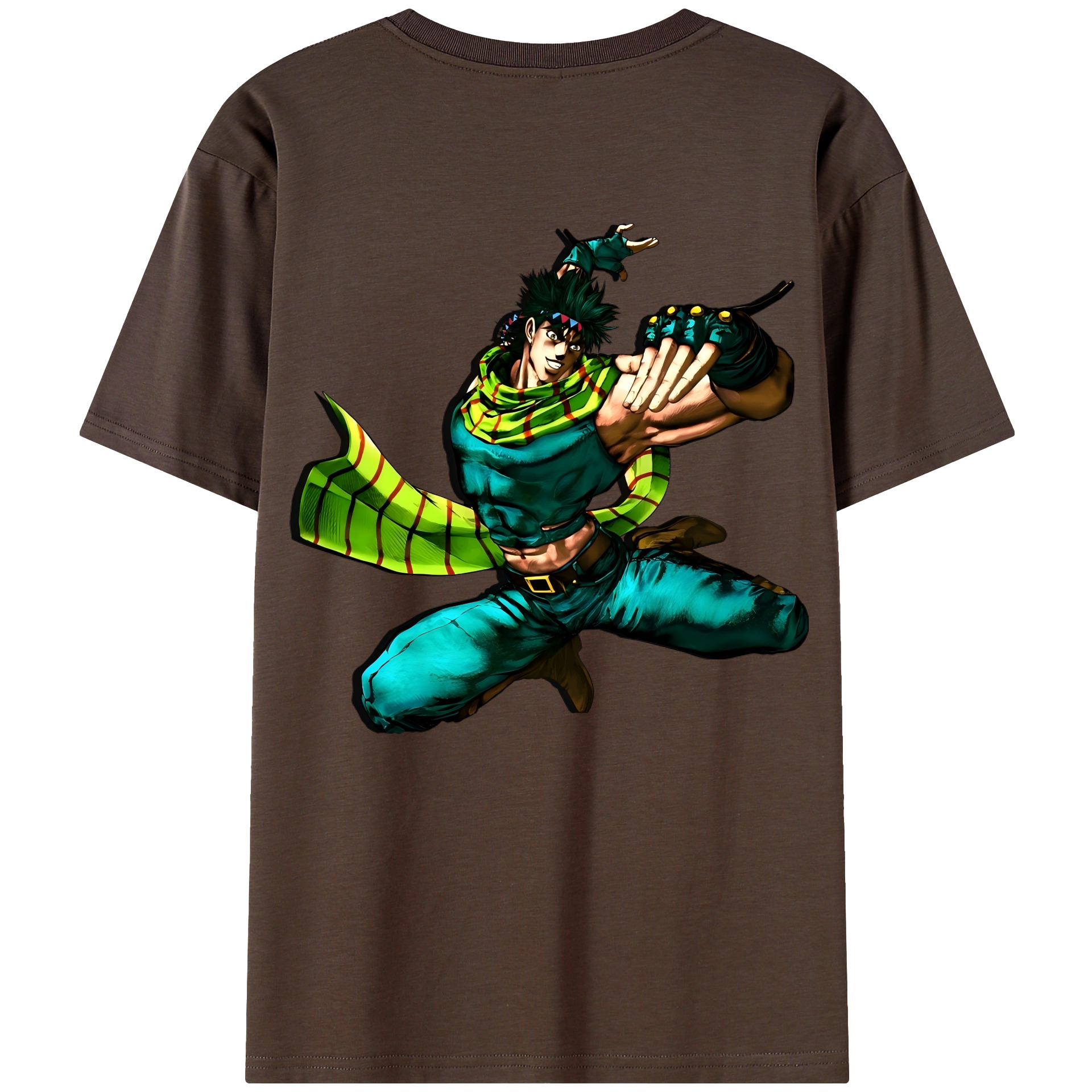（画像用） ジョジョの奇妙な冒険 ジョセフ?ジョースター JoJo's Bizarre Adventure Joseph Joestar 綿100％半袖Tシャツ（背面プリント）