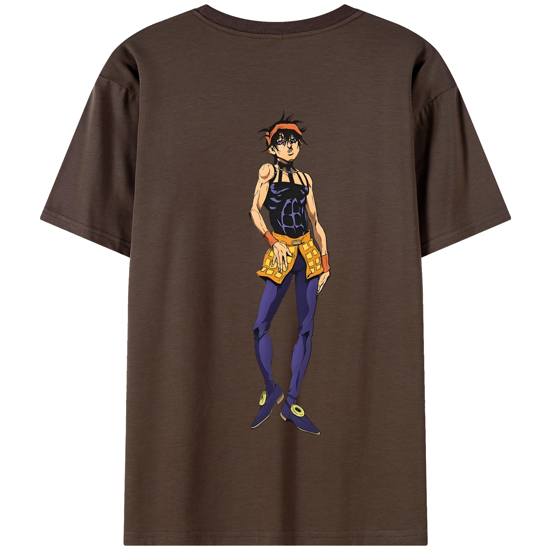 （画像用） ジョジョの奇妙な冒険 ナランチャ?ギルガ JoJo's Bizarre Adventure Narancia Ghirga 綿100％半袖Tシャツ（背面プリント）
