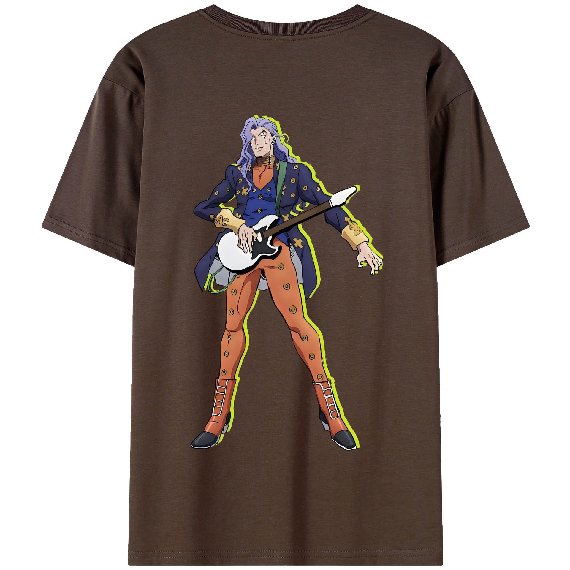 （画像用） ジョジョの奇妙な冒険 おといし あきら JoJo's Bizarre Adventure Akira Otoishi 綿100％半袖Tシャツ（背面プリント）