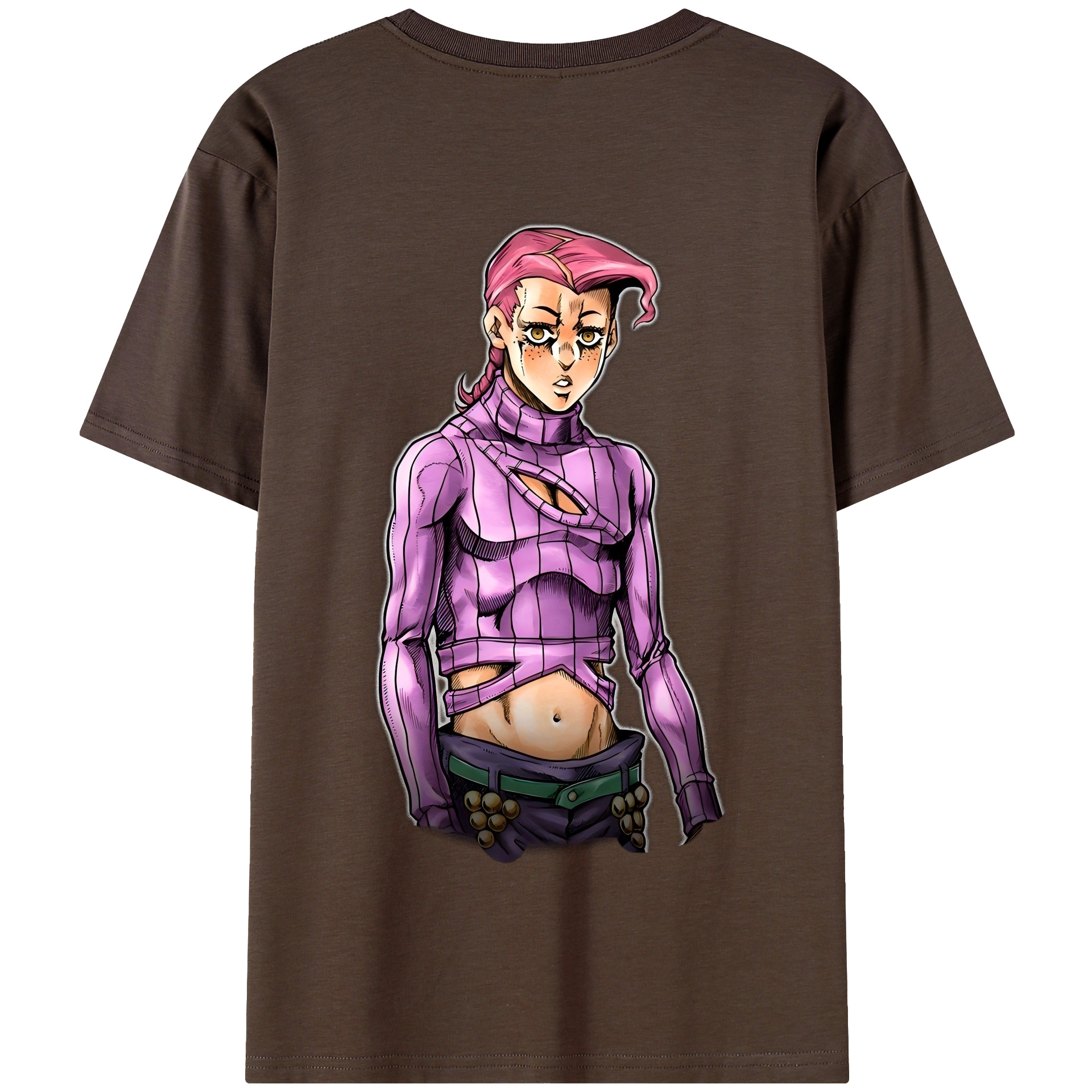 （画像用） ジョジョの奇妙な冒険 ビネガー?ドッピオ JoJo's Bizarre Adventure Vinegar Doppio 綿100％半袖Tシャツ（背面プリント）