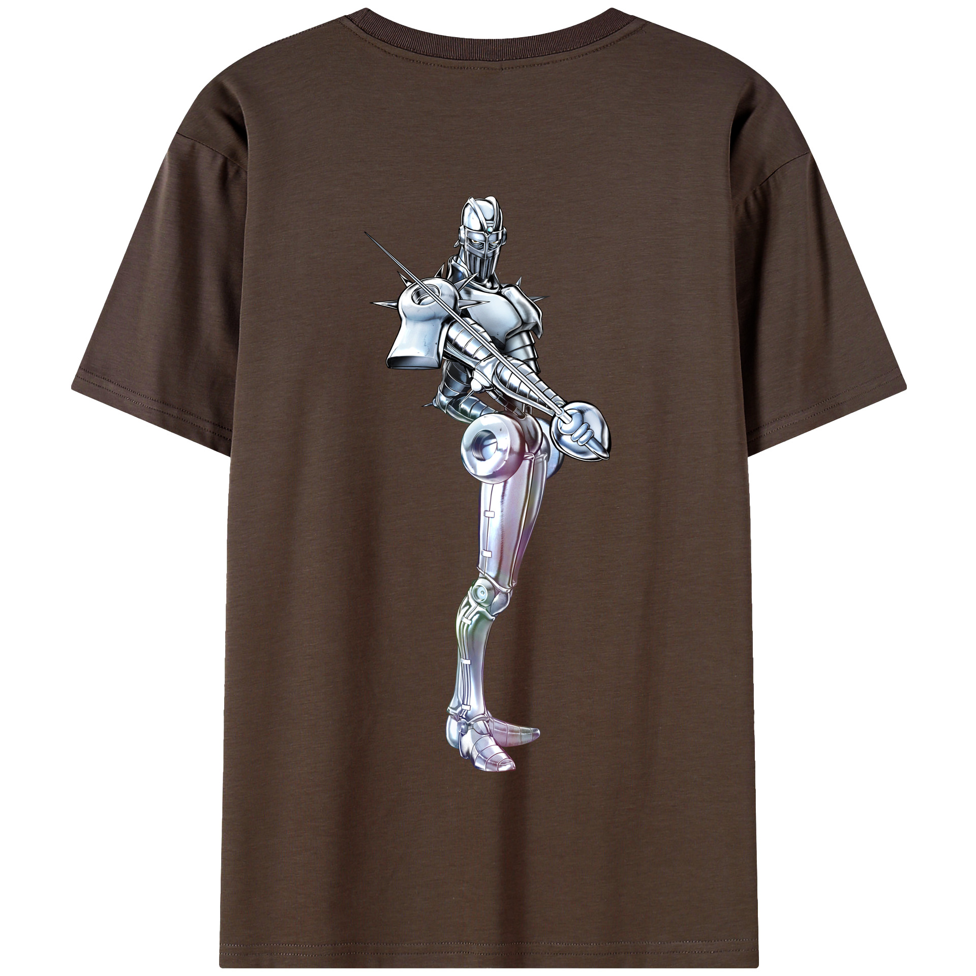 （画像用） ジョジョの奇妙な冒険 ジャン＝ピエール?ポルナレフ JoJo's Bizarre Adventure Jan Pierre Polnareff 綿100％半袖Tシャツ（背面プリント）