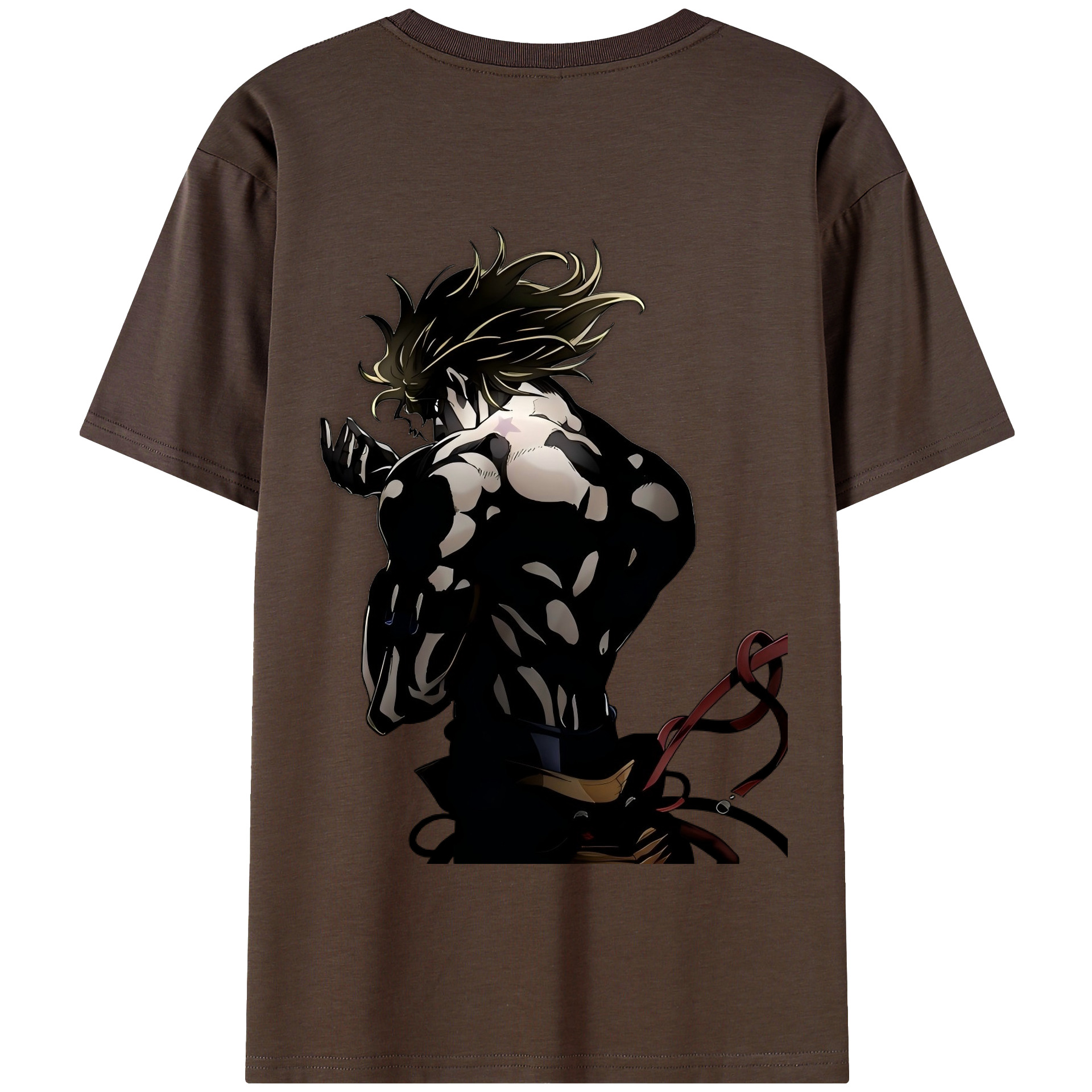 （画像用） ジョジョの奇妙な冒険 ディオ?ブランドー JoJo's Bizarre Adventure Dio Brando 綿100％半袖Tシャツ（背面プリント）