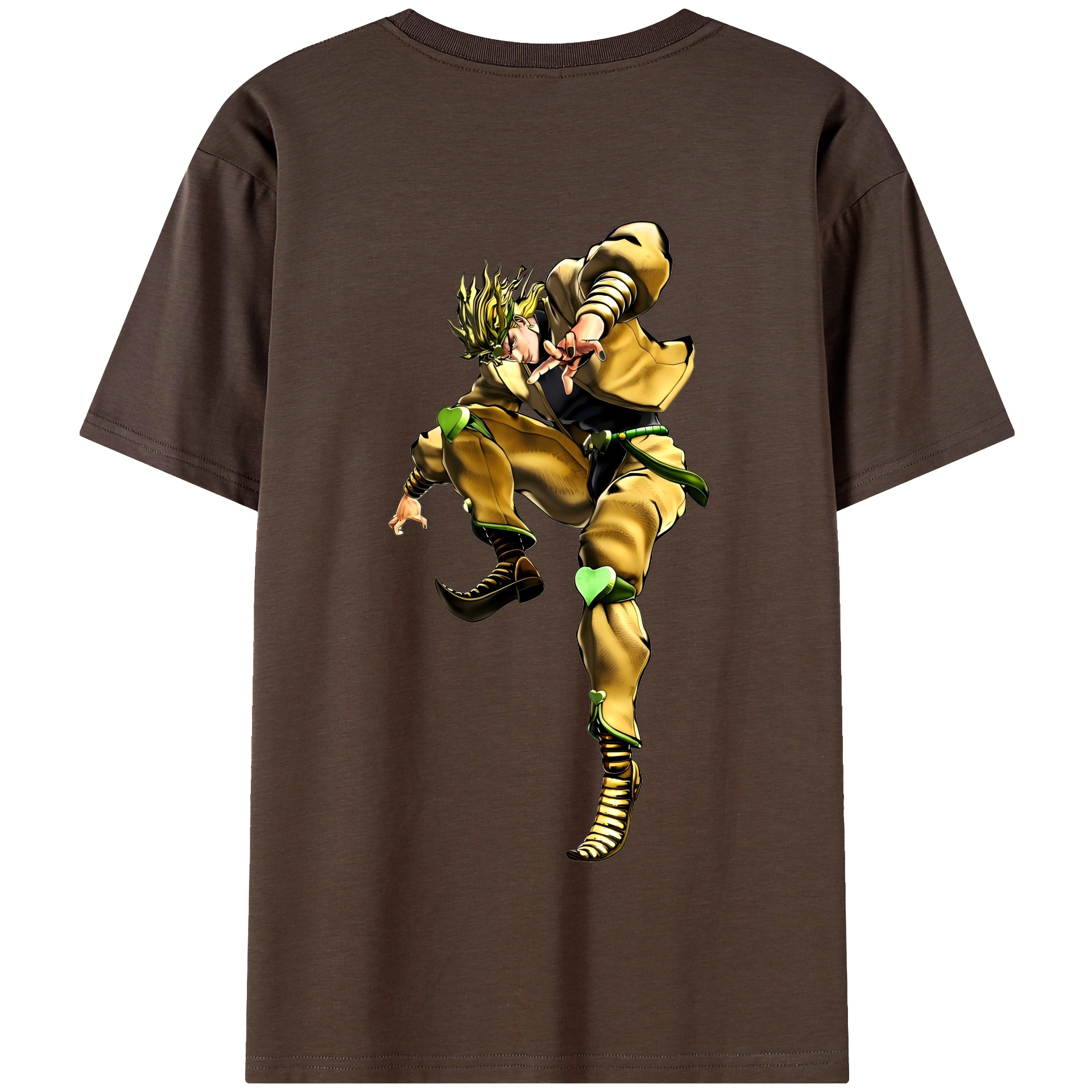 （画像用） ジョジョの奇妙な冒険 ディオ?ブランドー JoJo's Bizarre Adventure Dio Brando 綿100％半袖Tシャツ（背面プリント）
