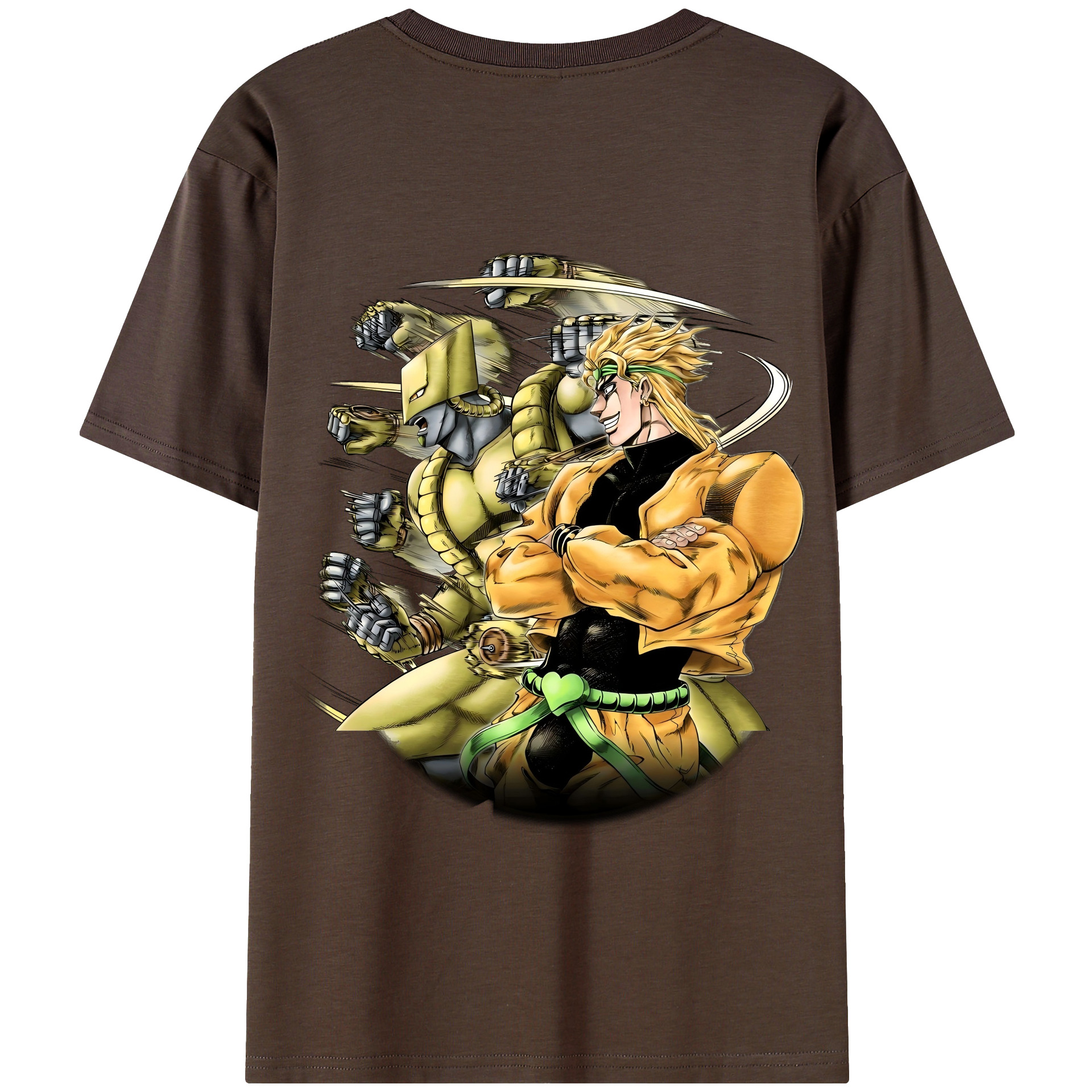 （画像用） ジョジョの奇妙な冒険 ディオ?ブランドー JoJo's Bizarre Adventure Dio Brando 綿100％半袖Tシャツ（背面プリント）