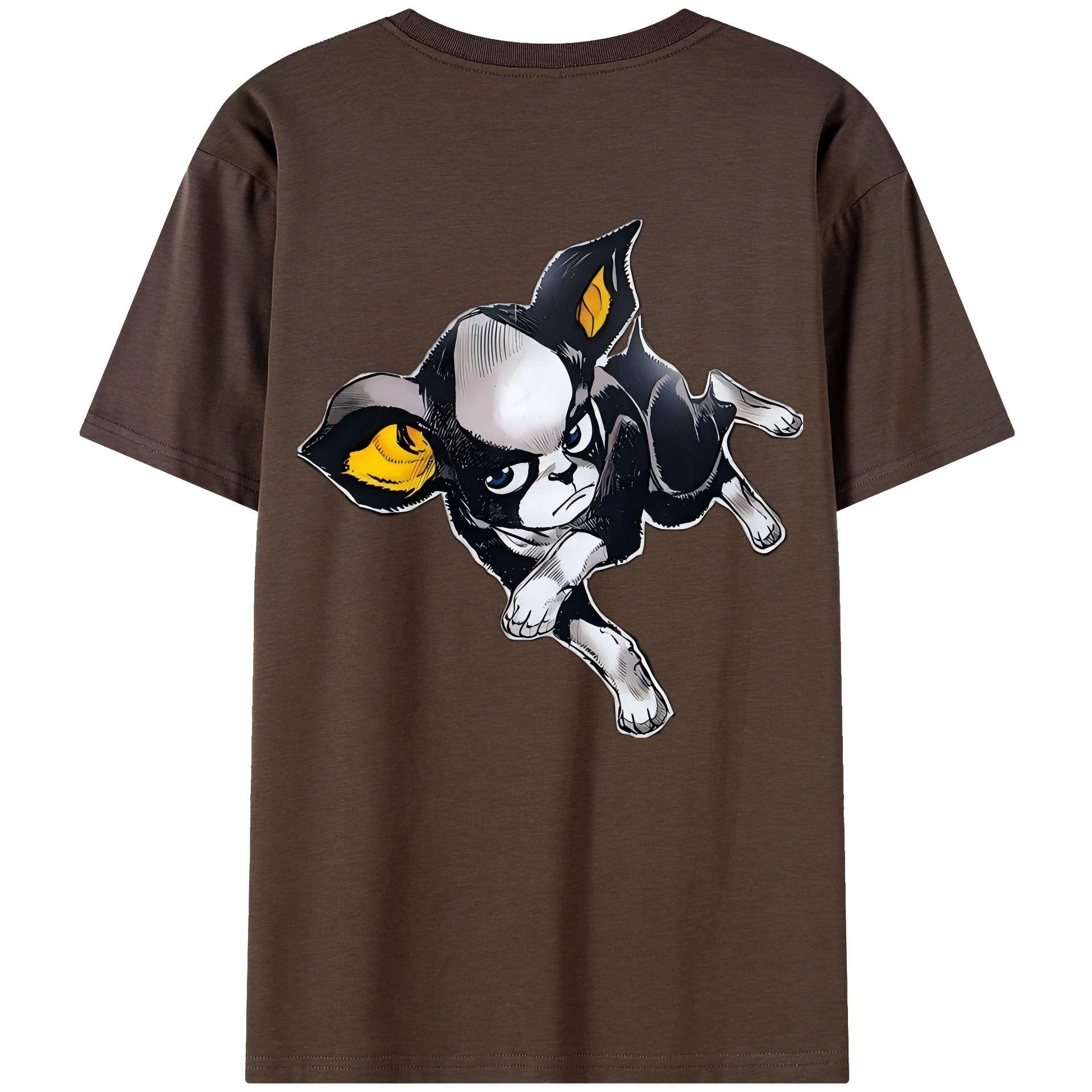 （画像用） ジョジョの奇妙な冒険 イギー JoJo's Bizarre Adventure Iggy 綿100％半袖Tシャツ（背面プリント）