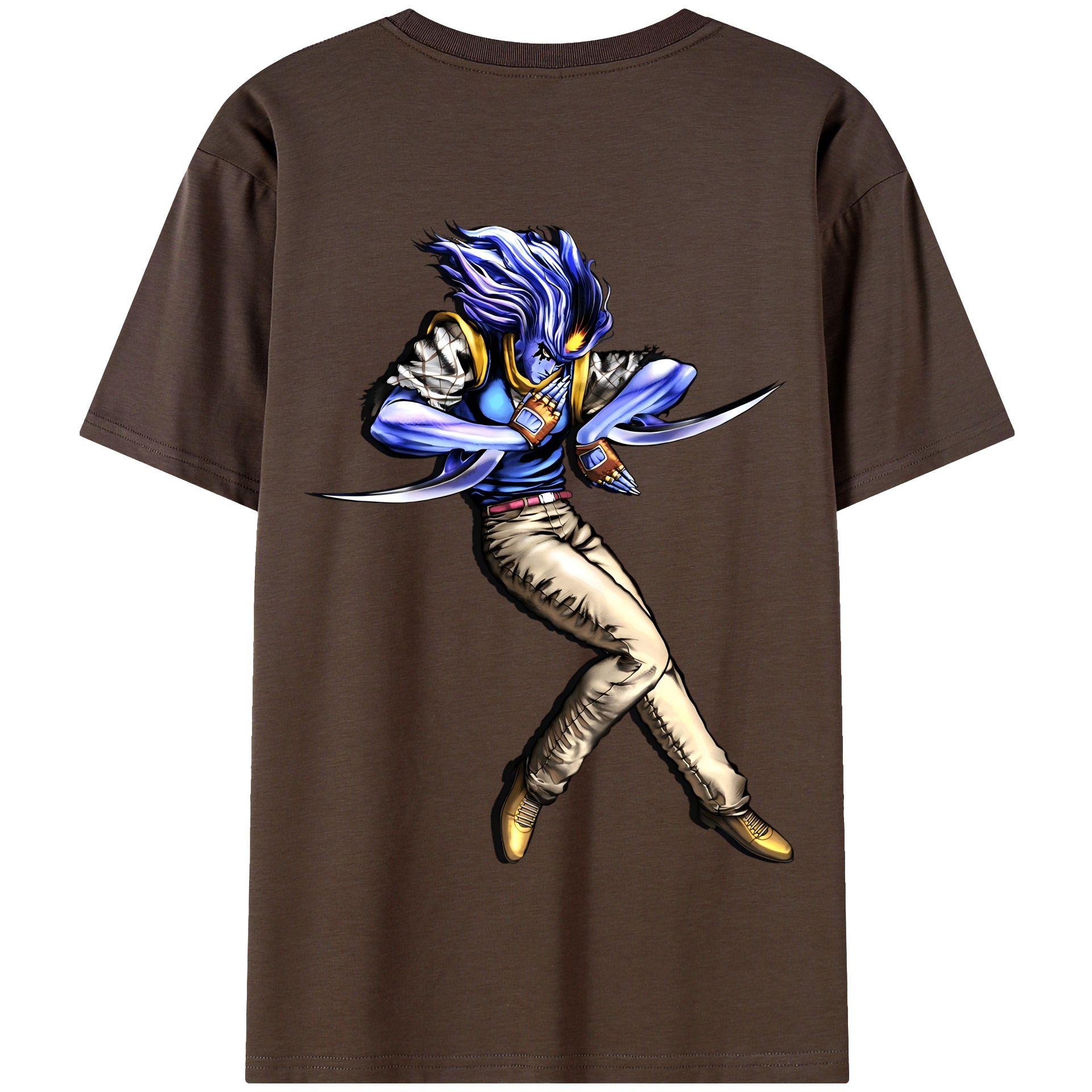 （画像用） ジョジョの奇妙な冒険 JoJo's Bizarre Adventure 綿100％半袖Tシャツ（背面プリント）