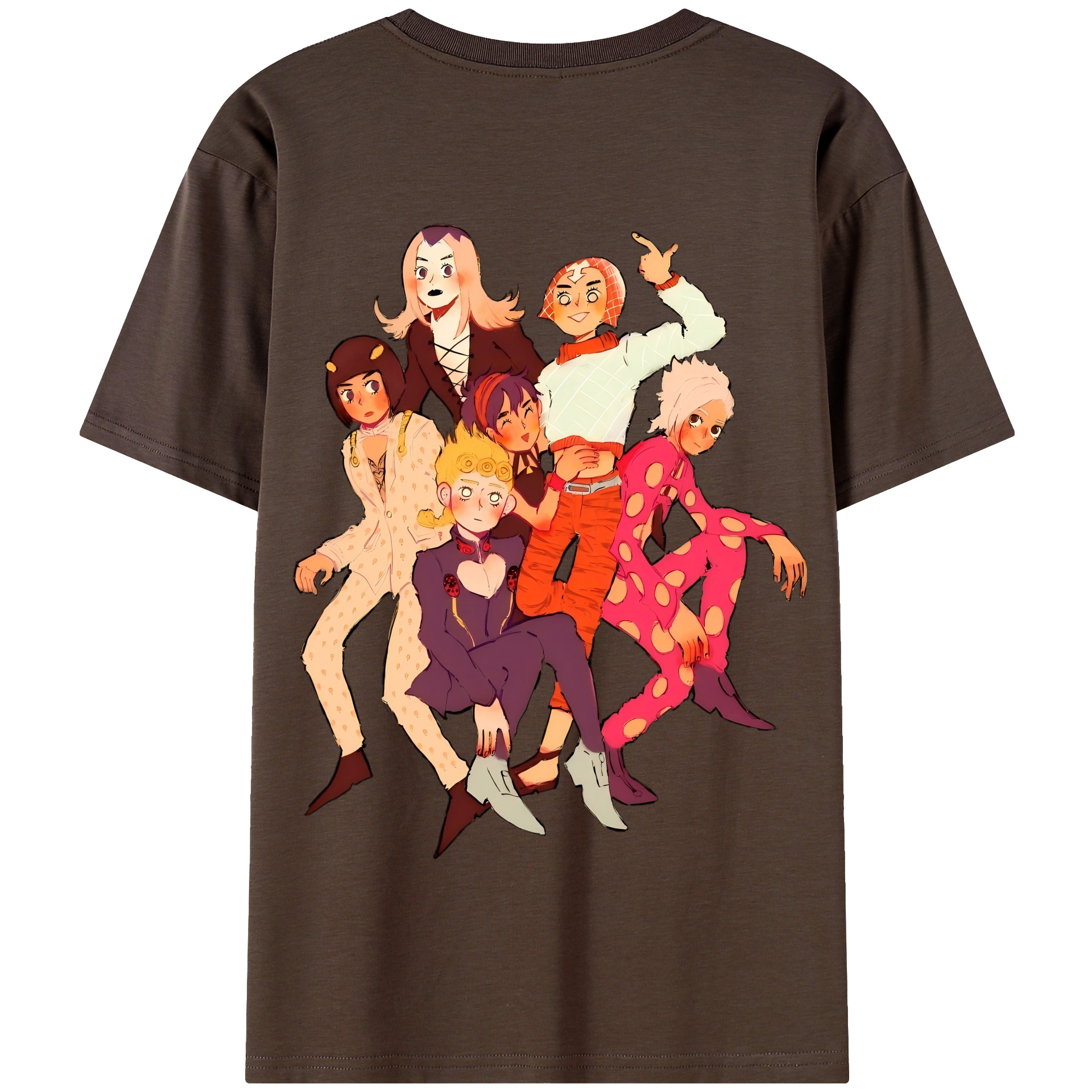 （画像用） ジョジョの奇妙な冒険 JoJo's Bizarre Adventure 綿100％半袖Tシャツ（背面プリント）