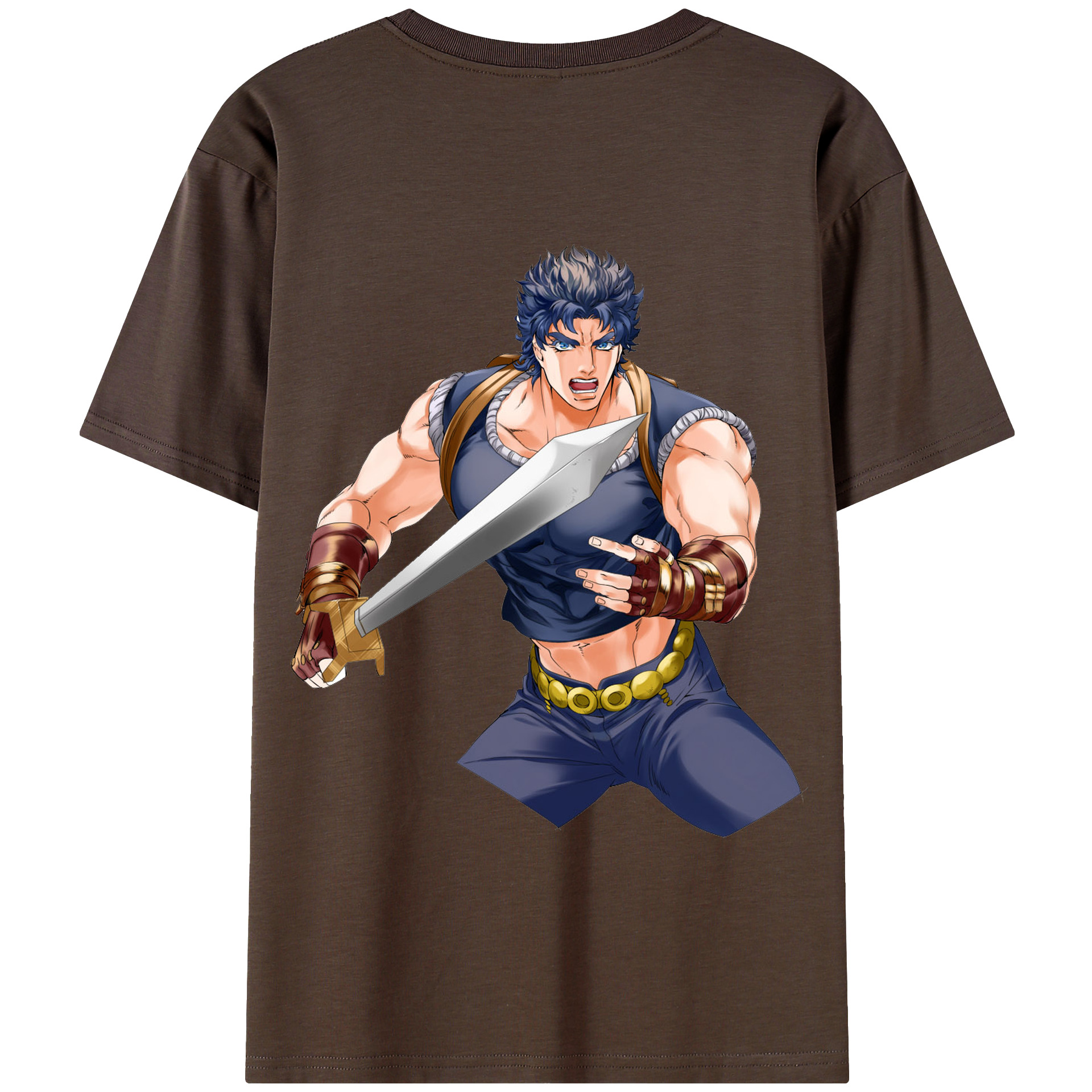 （画像用） ジョジョの奇妙な冒険 /ジョナサン?ジョースター JoJo's Bizarre Adventure Jonathan Joestar 綿100％半袖Tシャツ（背面プリント）