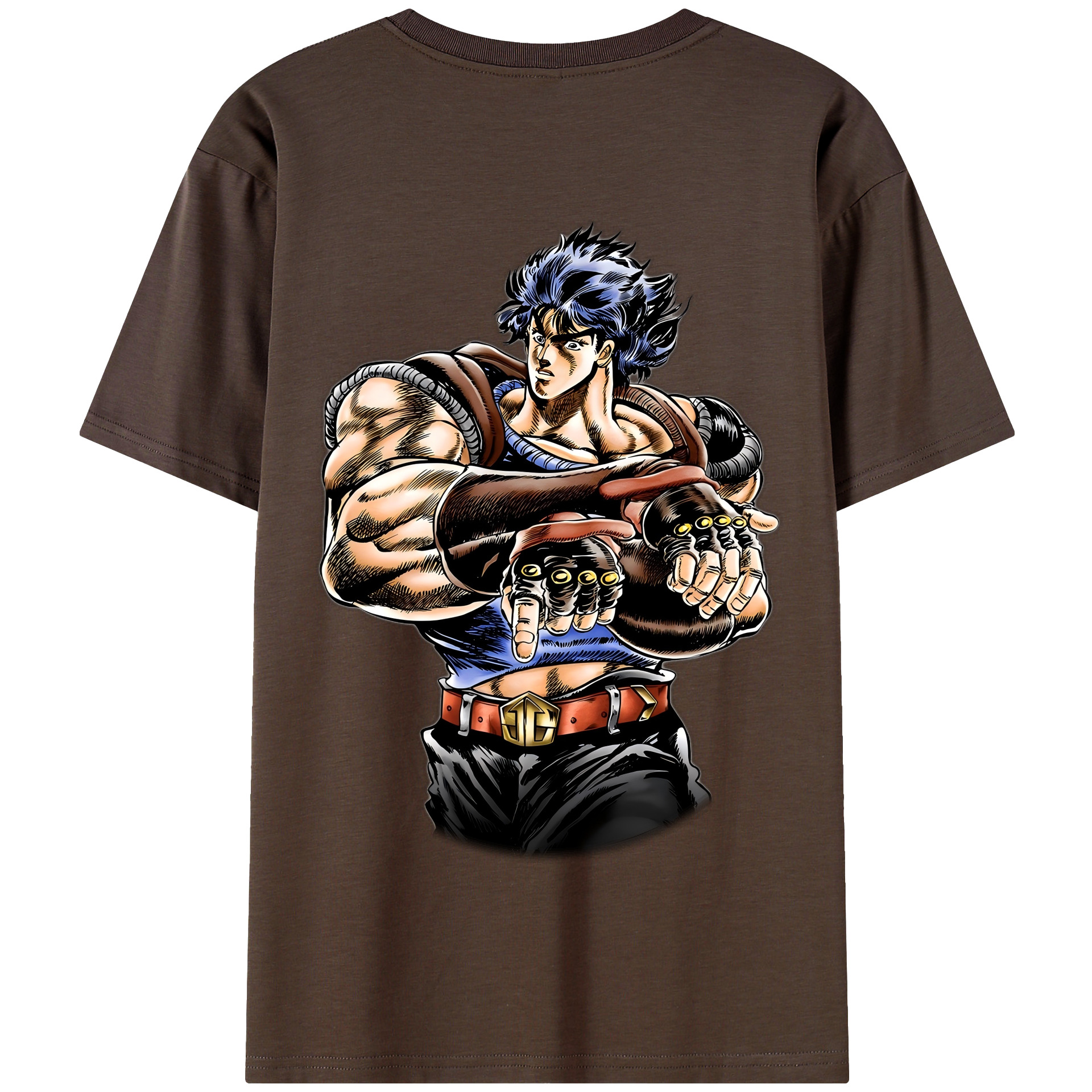 （画像用） ジョジョの奇妙な冒険 /ジョナサン?ジョースター JoJo's Bizarre Adventure Jonathan Joestar 綿100％半袖Tシャツ（背面プリント）