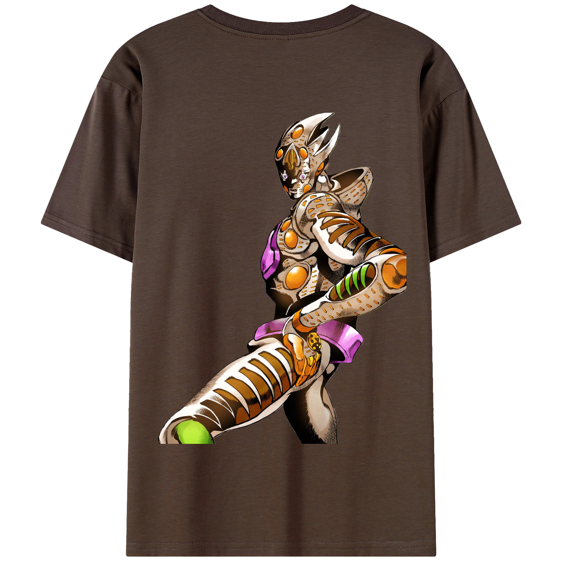 （画像用） ジョジョの奇妙な冒険 ジョルノ?ジョバァーナ JoJo's Bizarre Adventure Giorno Giovanna 綿100％半袖Tシャツ（背面プリント）