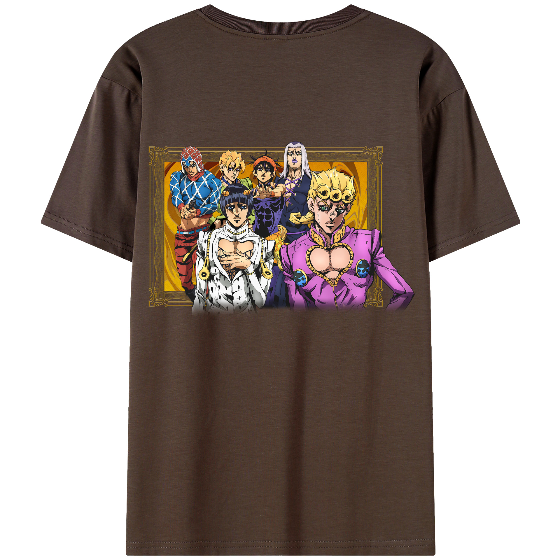 （画像用） ジョジョの奇妙な冒険 ジョルノ?ジョバァーナ JoJo's Bizarre Adventure Giorno Giovanna 綿100％半袖Tシャツ（背面プリント）