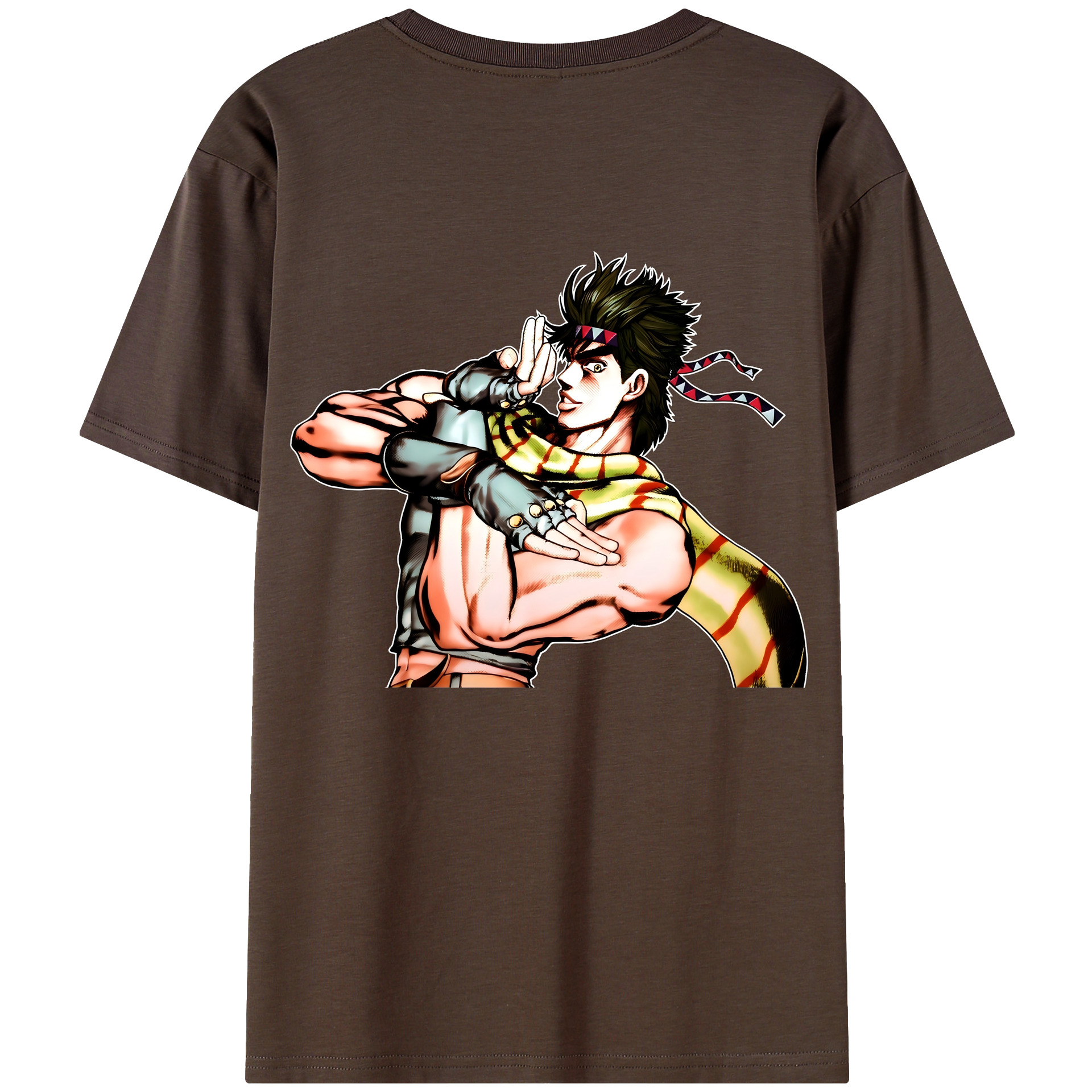 （画像用） ジョジョの奇妙な冒険 ジョセフ?ジョースター JoJo's Bizarre Adventure Joseph Joestar 綿100％半袖Tシャツ（背面プリント）