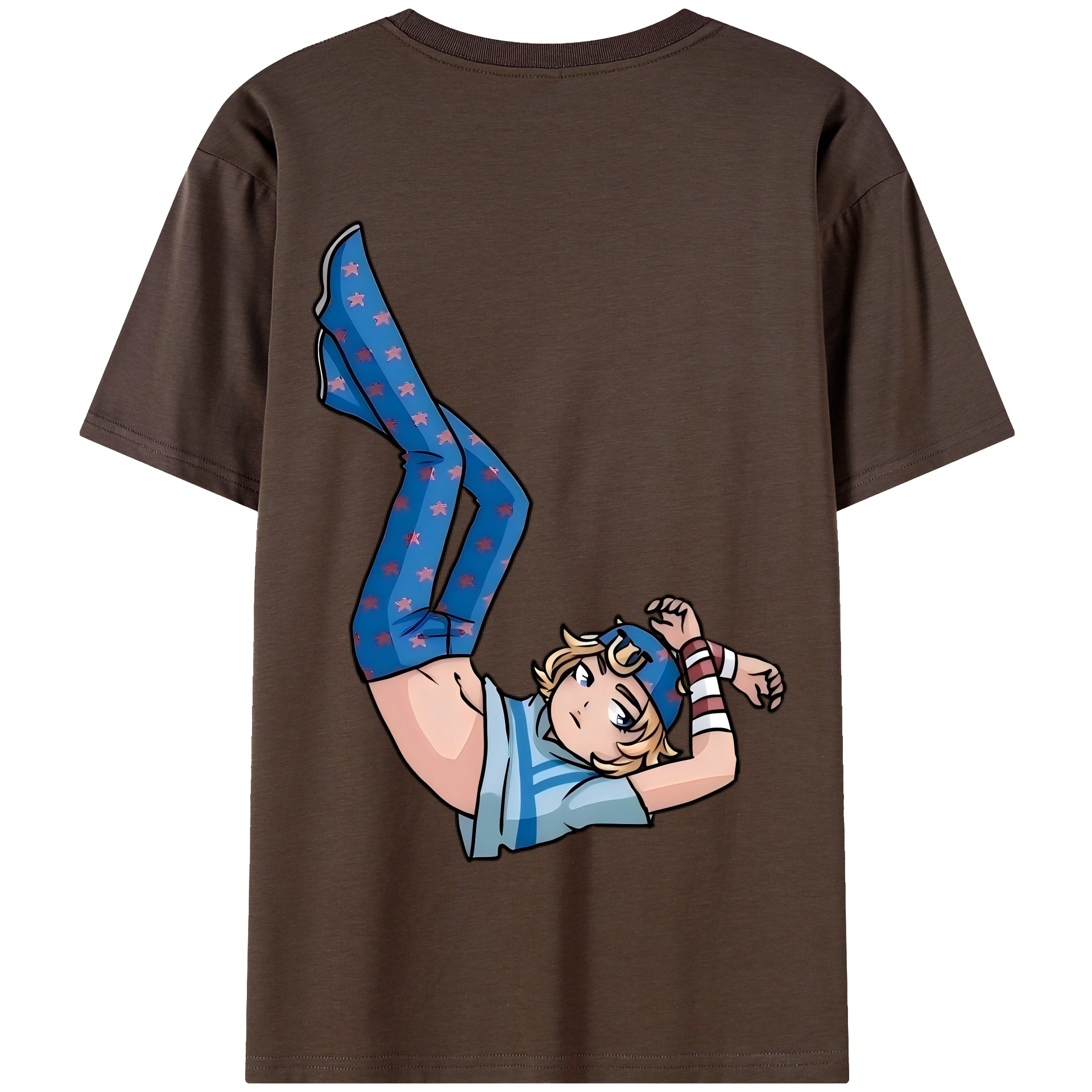 （画像用） ジョジョの奇妙な冒険 グイード?ミスタ JoJo's Bizarre Adventure Guido Mista 綿100％半袖Tシャツ（背面プリント）