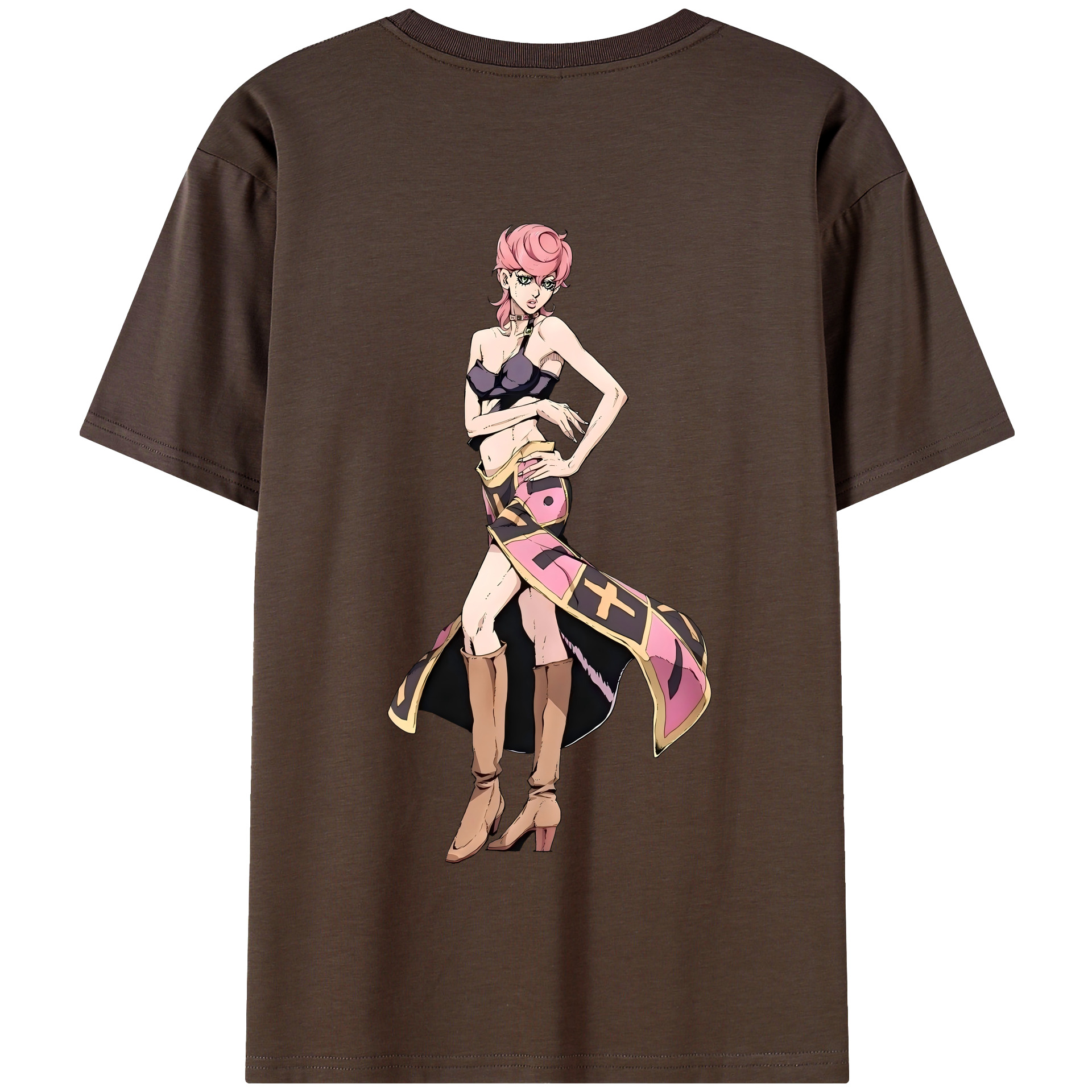 （画像用） ジョジョの奇妙な冒険 トリッシュ?ウナ JoJo's Bizarre Adventure Trish Una 綿100％半袖Tシャツ（背面プリント）