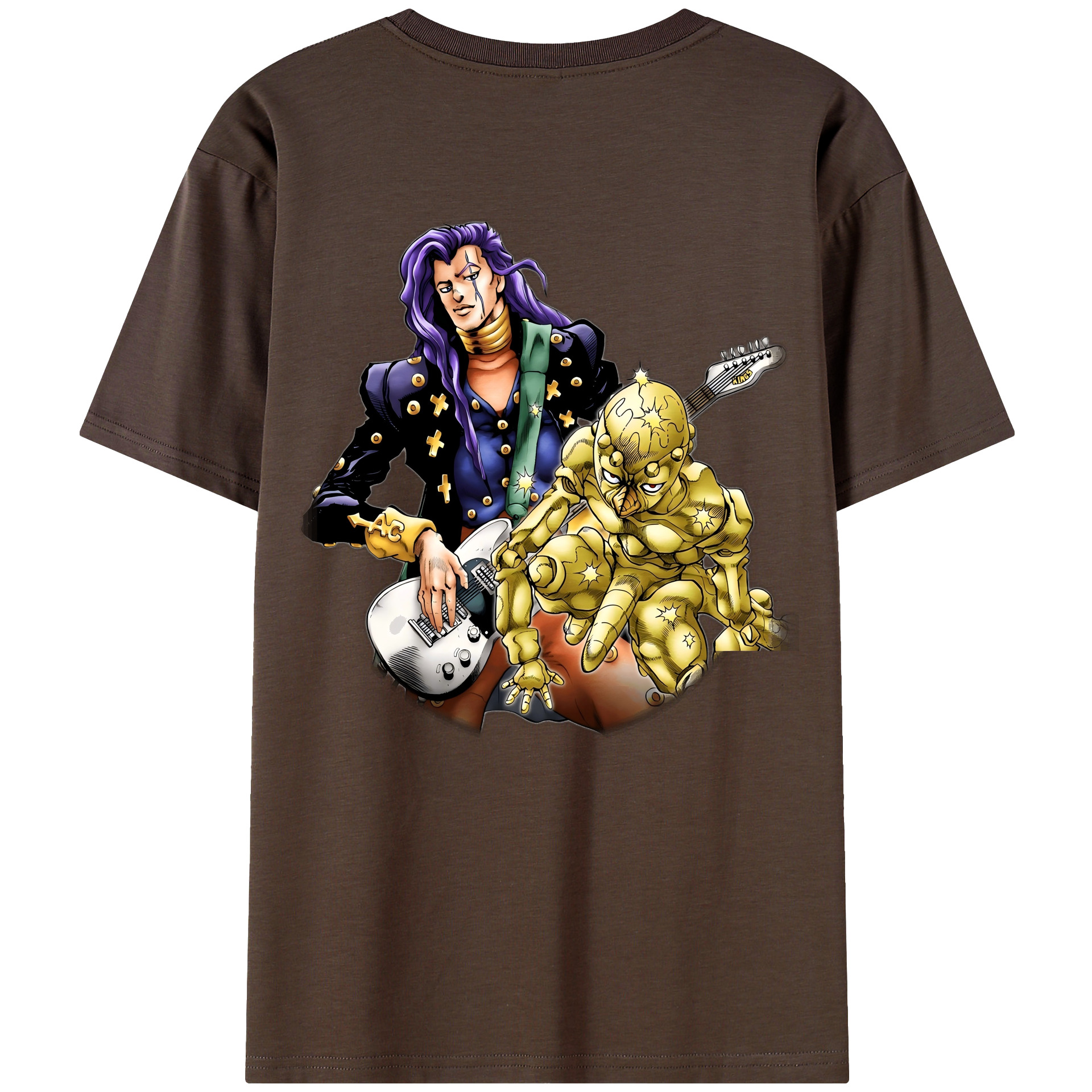 （画像用） ジョジョの奇妙な冒険 おといし あきら JoJo's Bizarre Adventure Akira Otoishi 綿100％半袖Tシャツ（背面プリント）