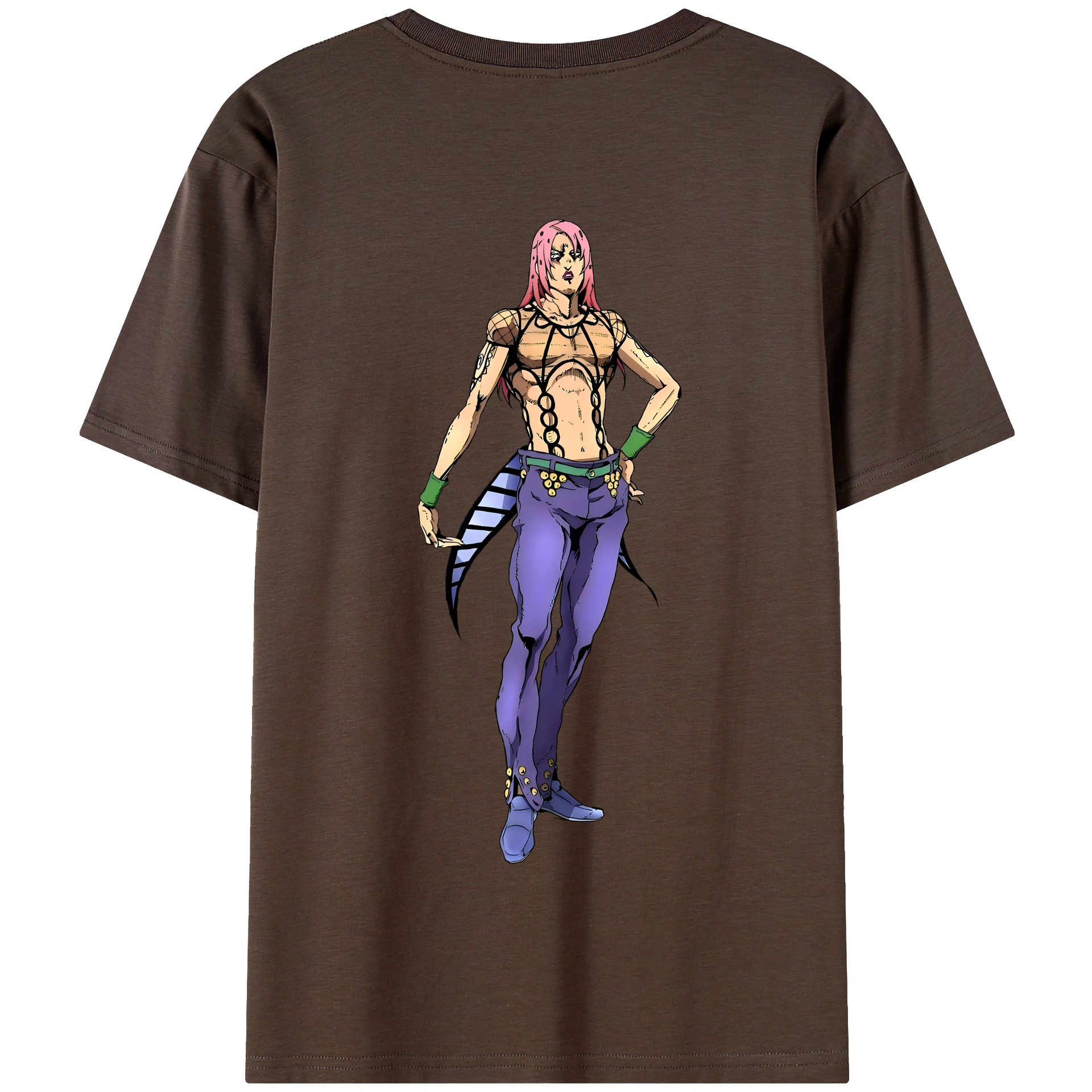 （画像用） ジョジョの奇妙な冒険 ビネガー?ドッピオ JoJo's Bizarre Adventure Vinegar Doppio 綿100％半袖Tシャツ（背面プリント）