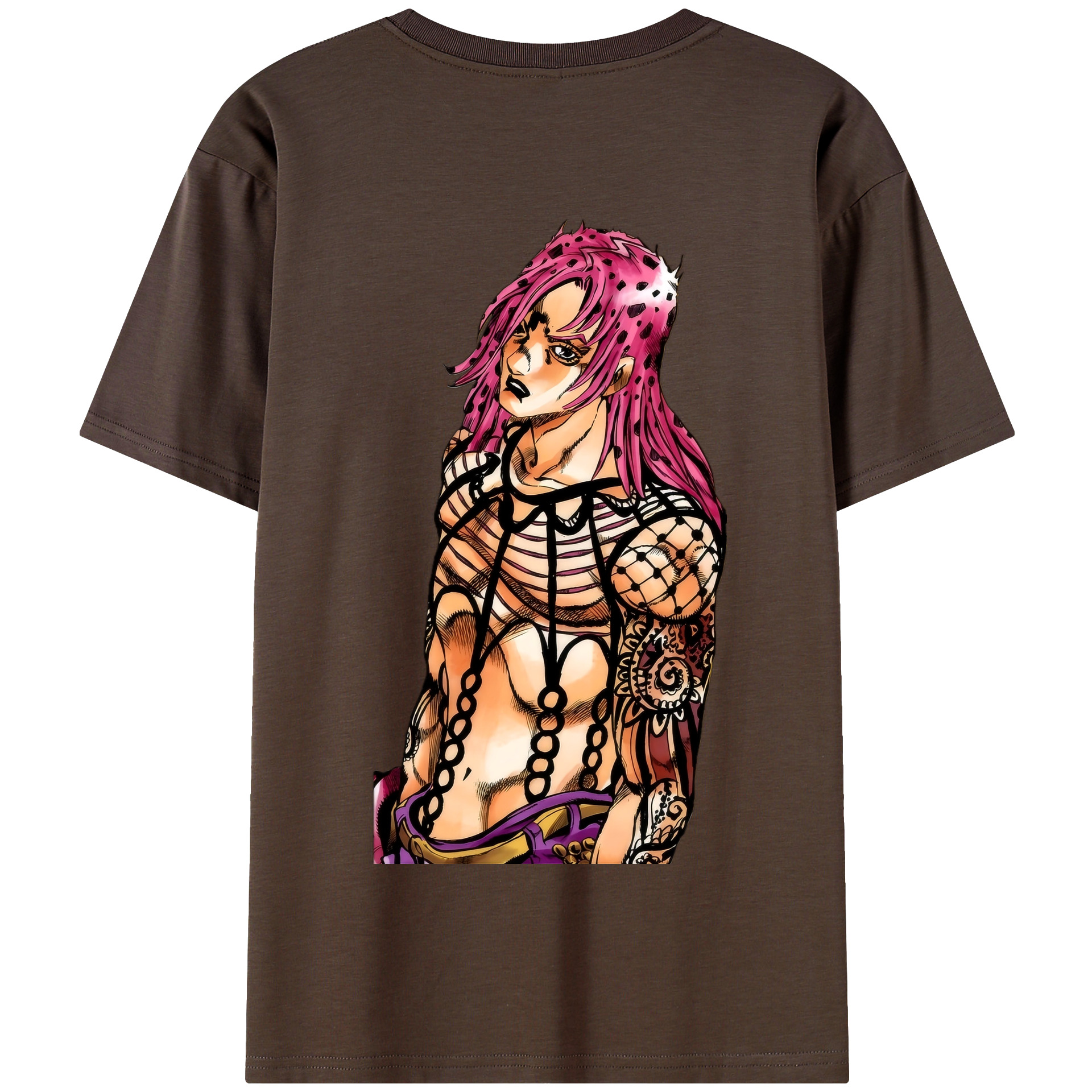 （画像用） ジョジョの奇妙な冒険 ビネガー?ドッピオ JoJo's Bizarre Adventure Vinegar Doppio 綿100％半袖Tシャツ（背面プリント）